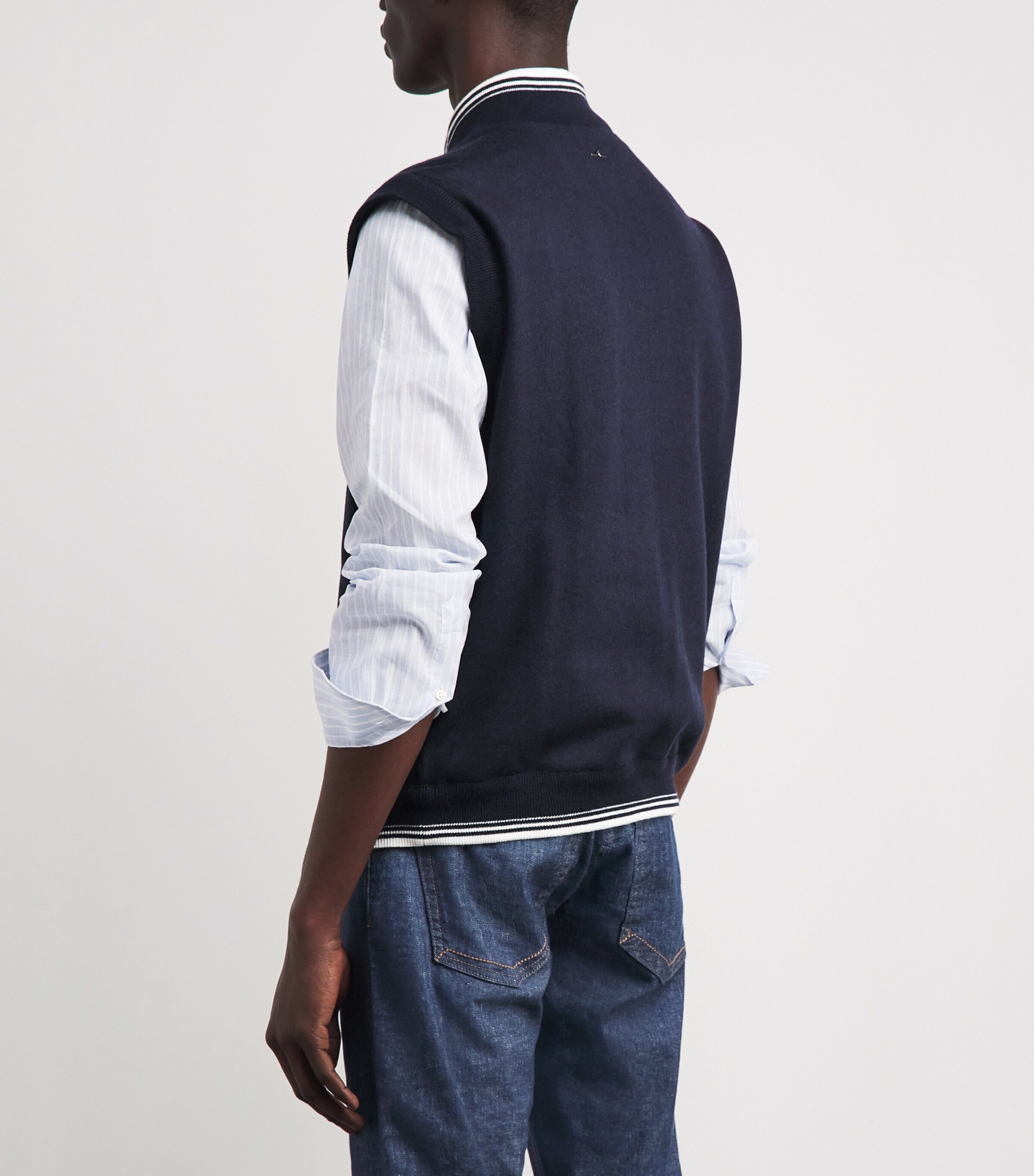 Paul & Shark Mens Cashmere Gilet Blue Image 5