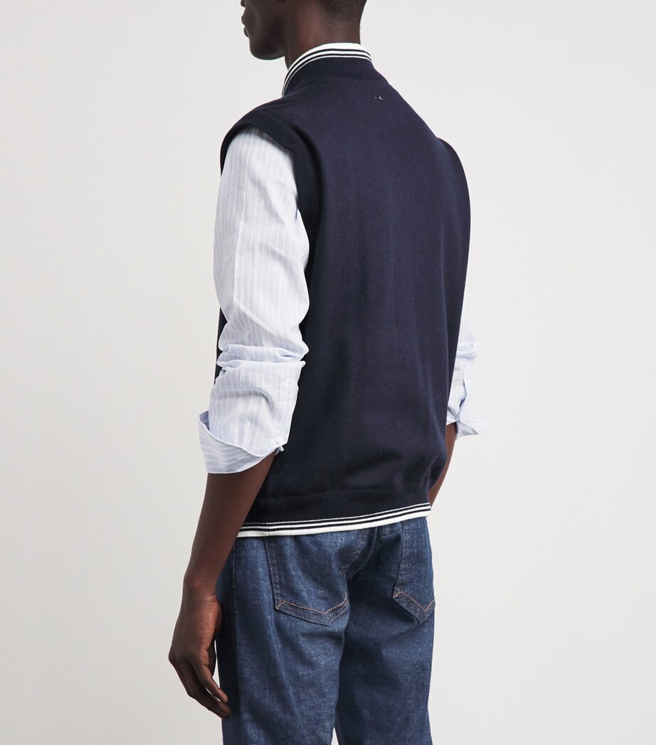 Paul & Shark Mens Cashmere Gilet Blue Image 5