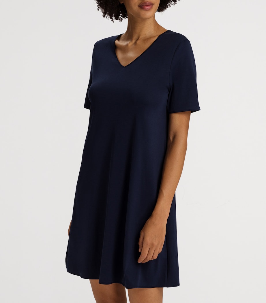 Cotton Short-Sleeve Nightdress DEEP NAVY Image 2