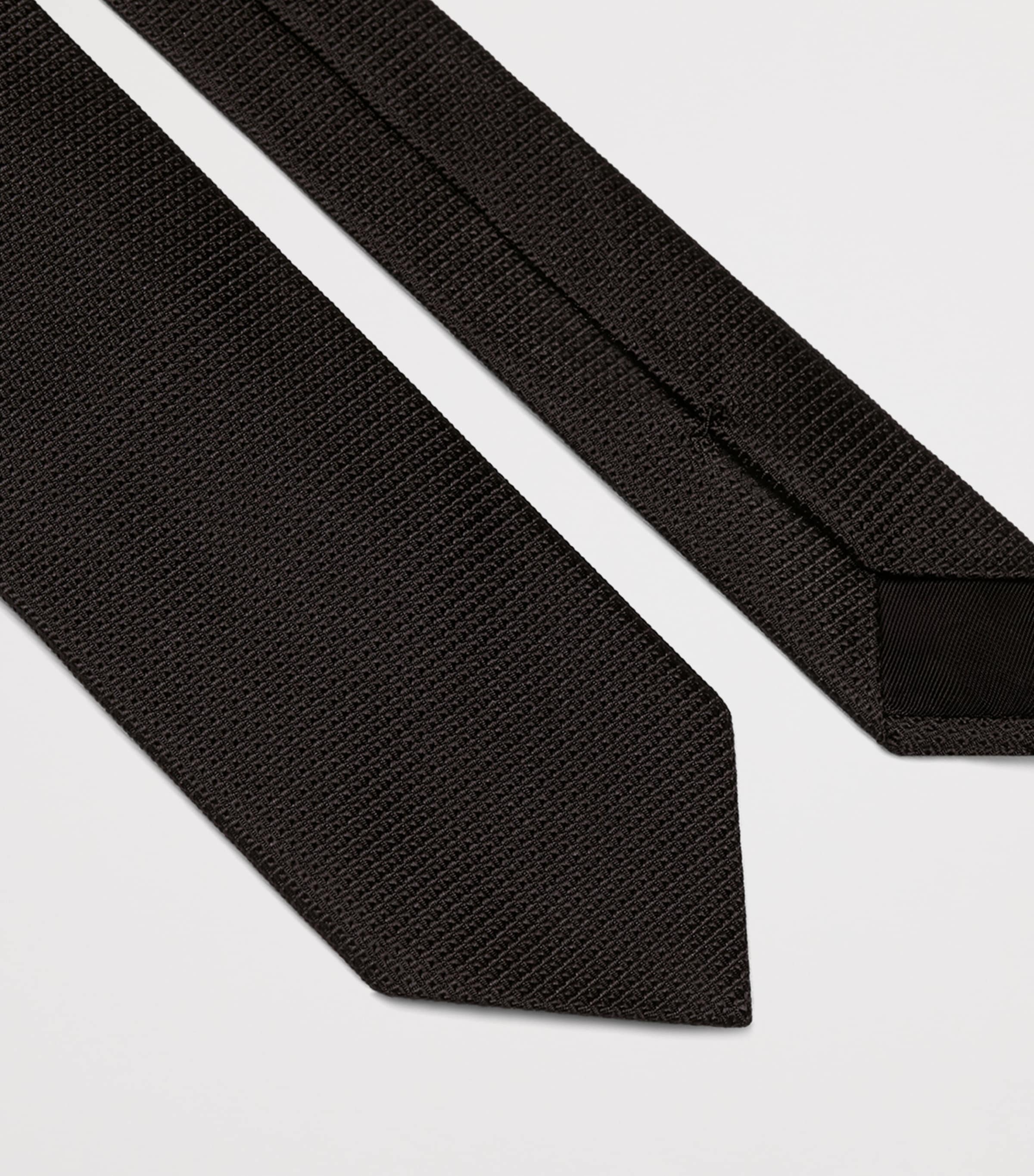 Silk Jacquard Tie BLACK Image 2