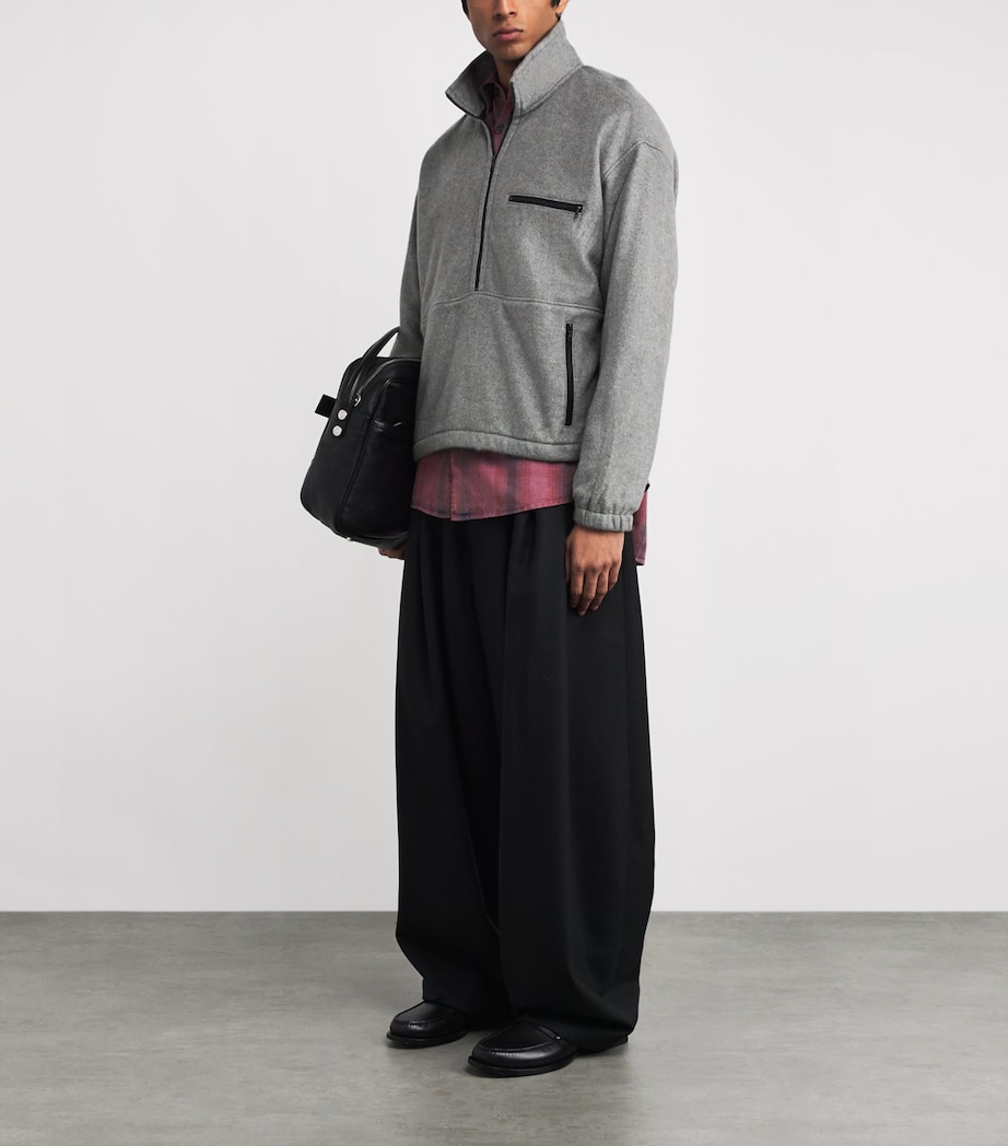 Silk Fleece Half-Zip Sweatshirt TOP GRAY Image 2