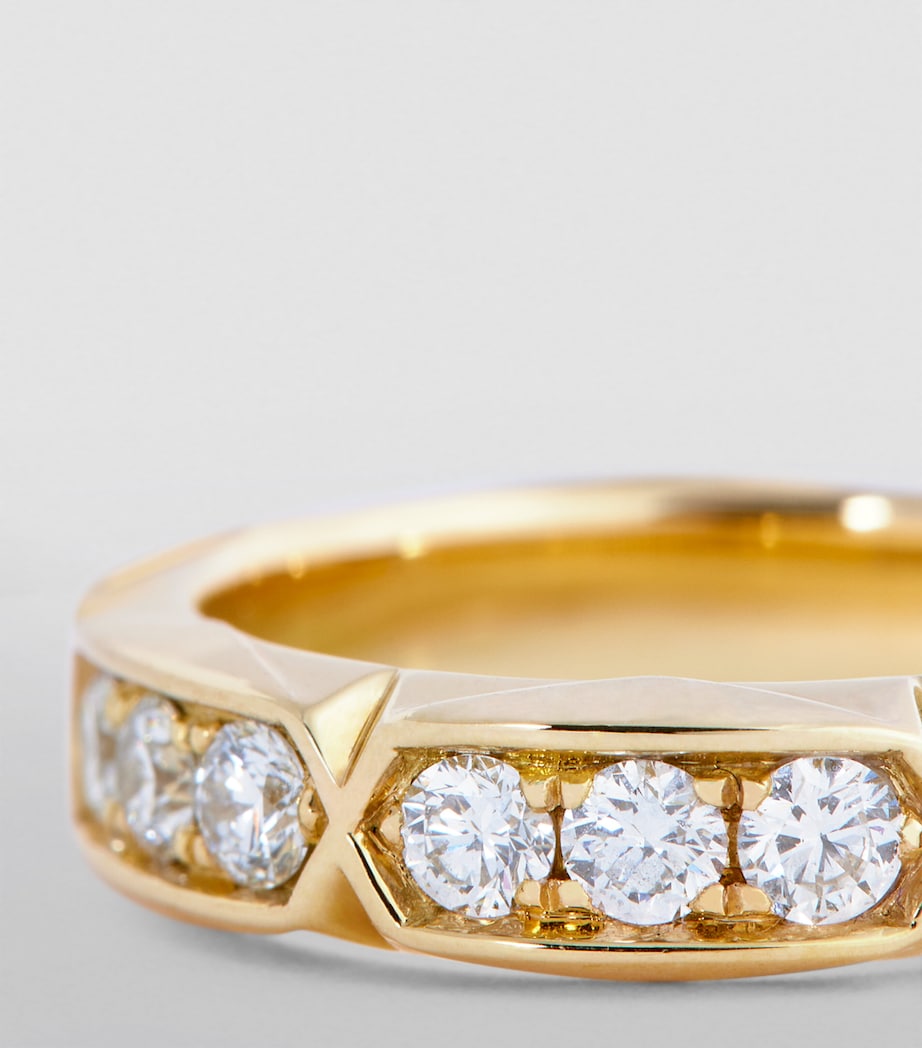 Yellow Gold and Diamond Large Jazz Ring YELLOW GOLD Image 6