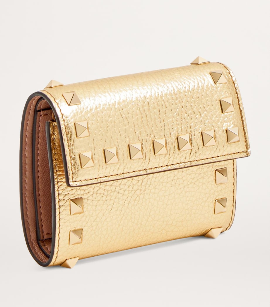 Metallic Leather Rockstud Wallet I8M Image 2
