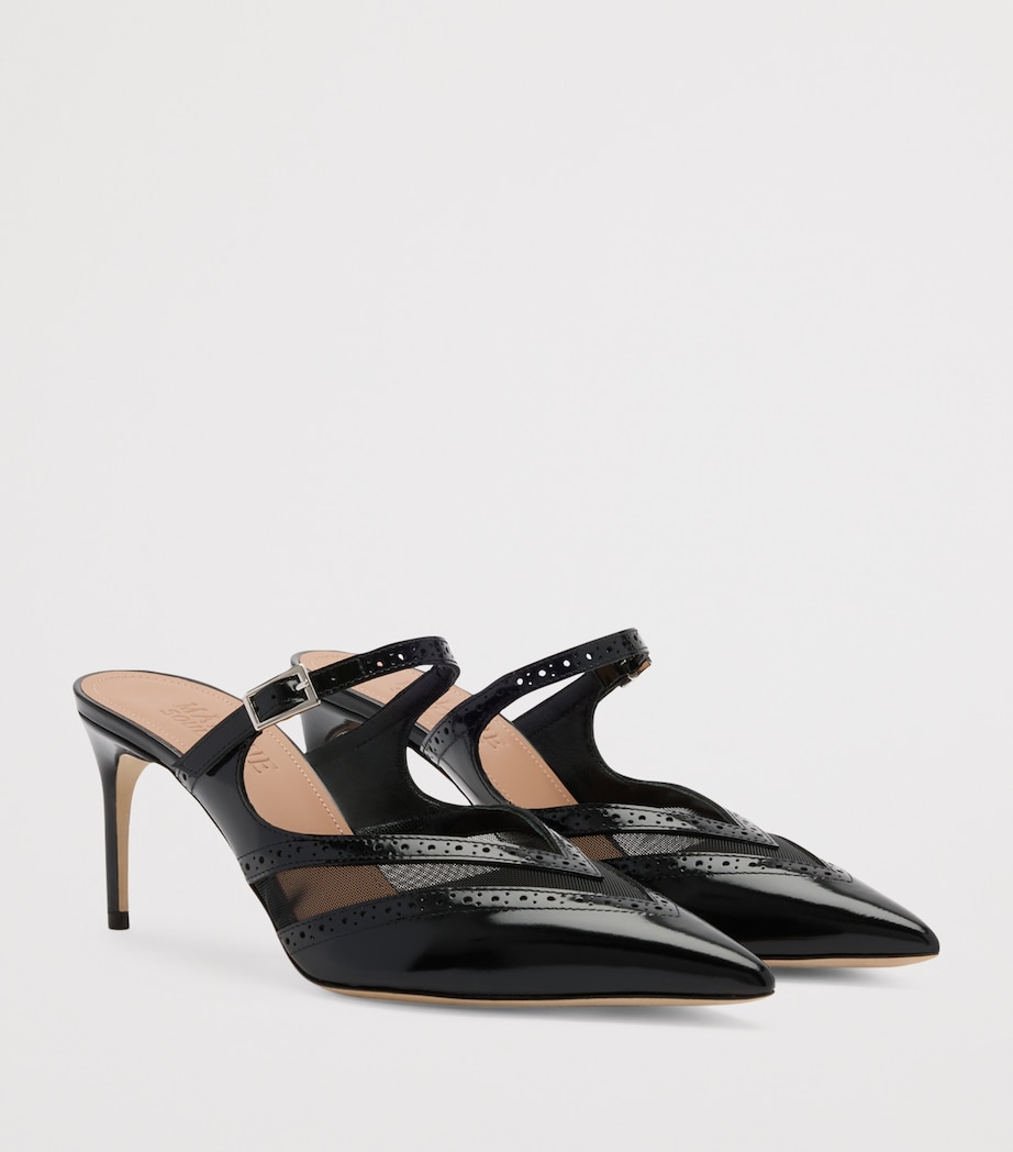 Leather Cristi Mules 70 BLACK Image 3