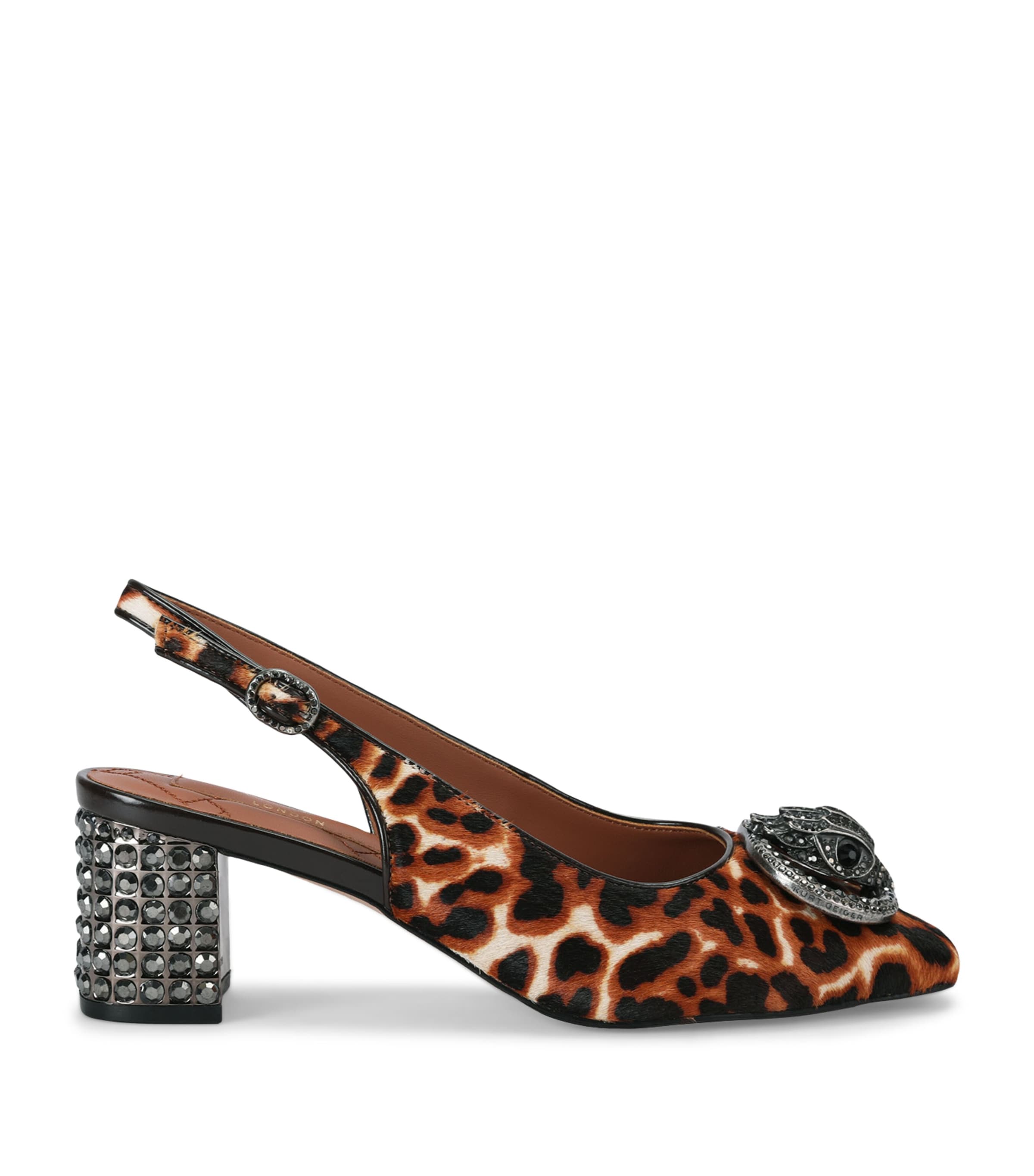 Kurt Geiger London Leopard Print Chelsea Slingback Pumps Camel/oth Image 1