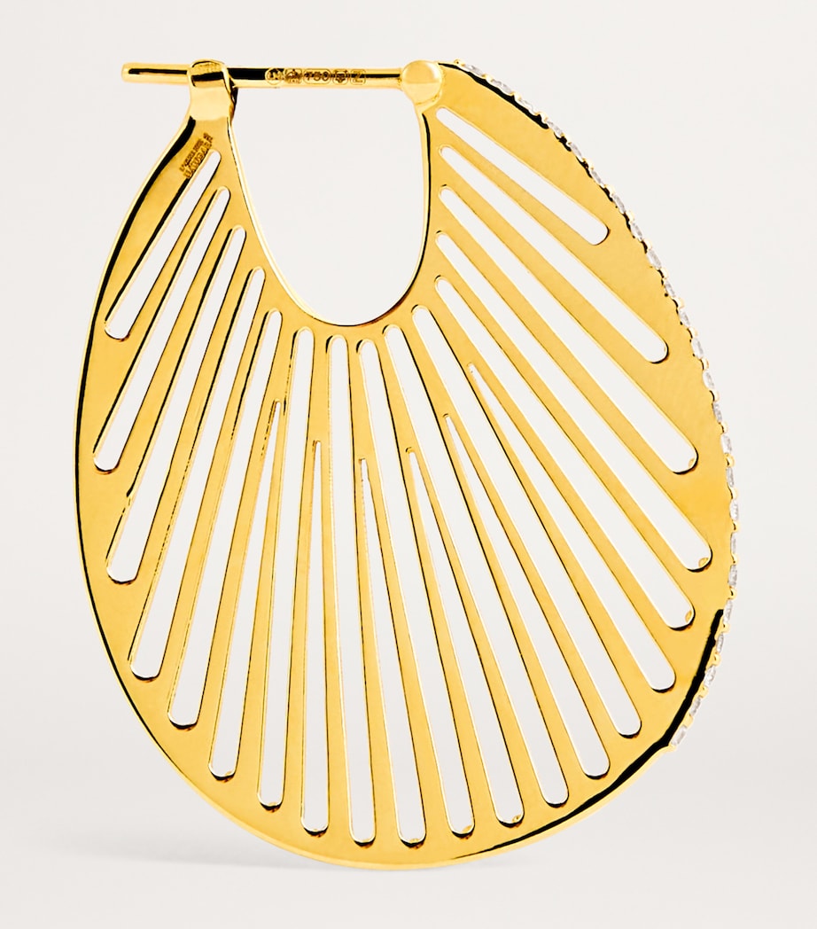 Yellow Gold and Diamond Cosmic Rays Earrings YELLOW GOLD Image 4