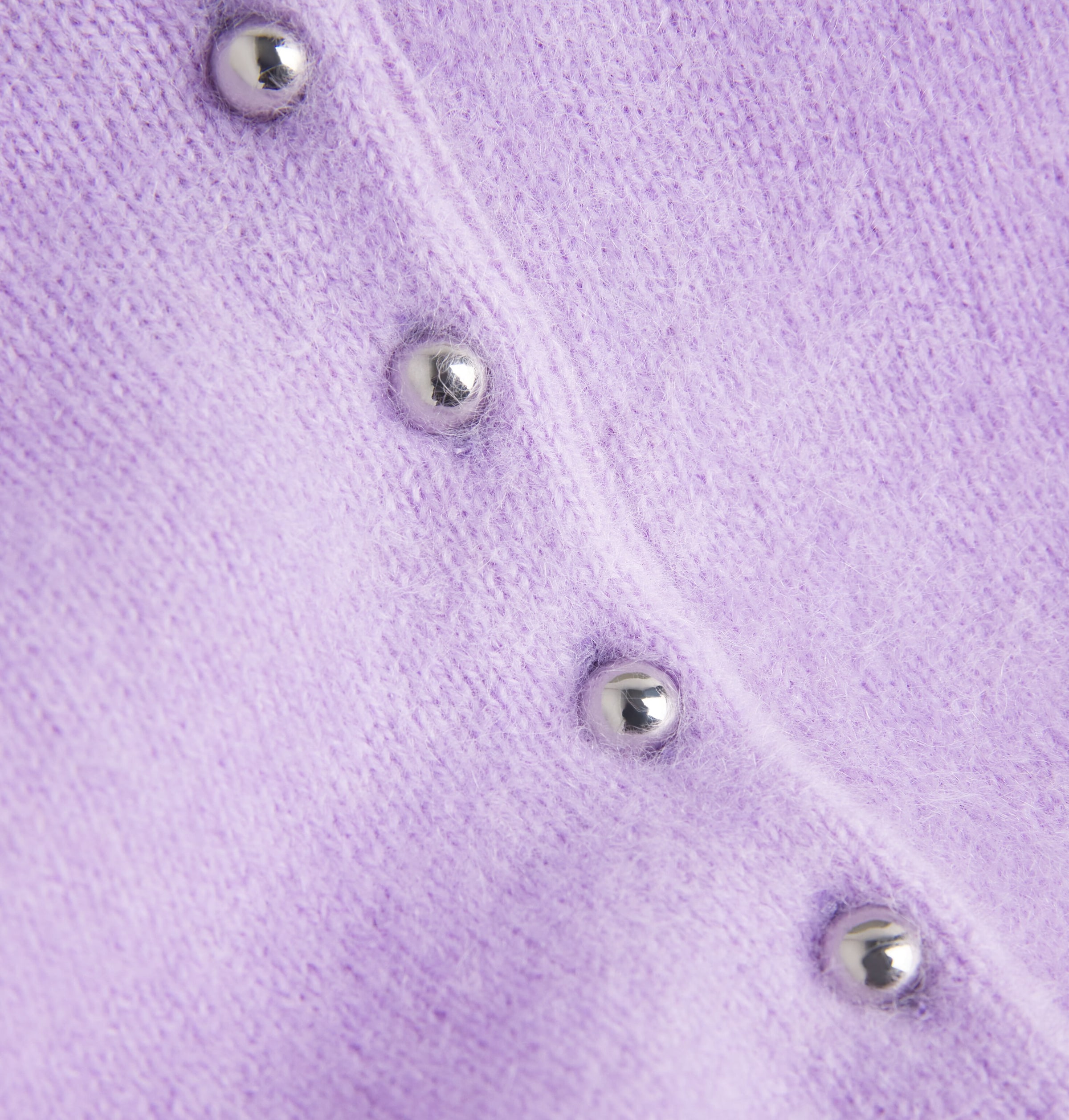 Wool Brushed Cardigan LIGHT PURPLE Image 5