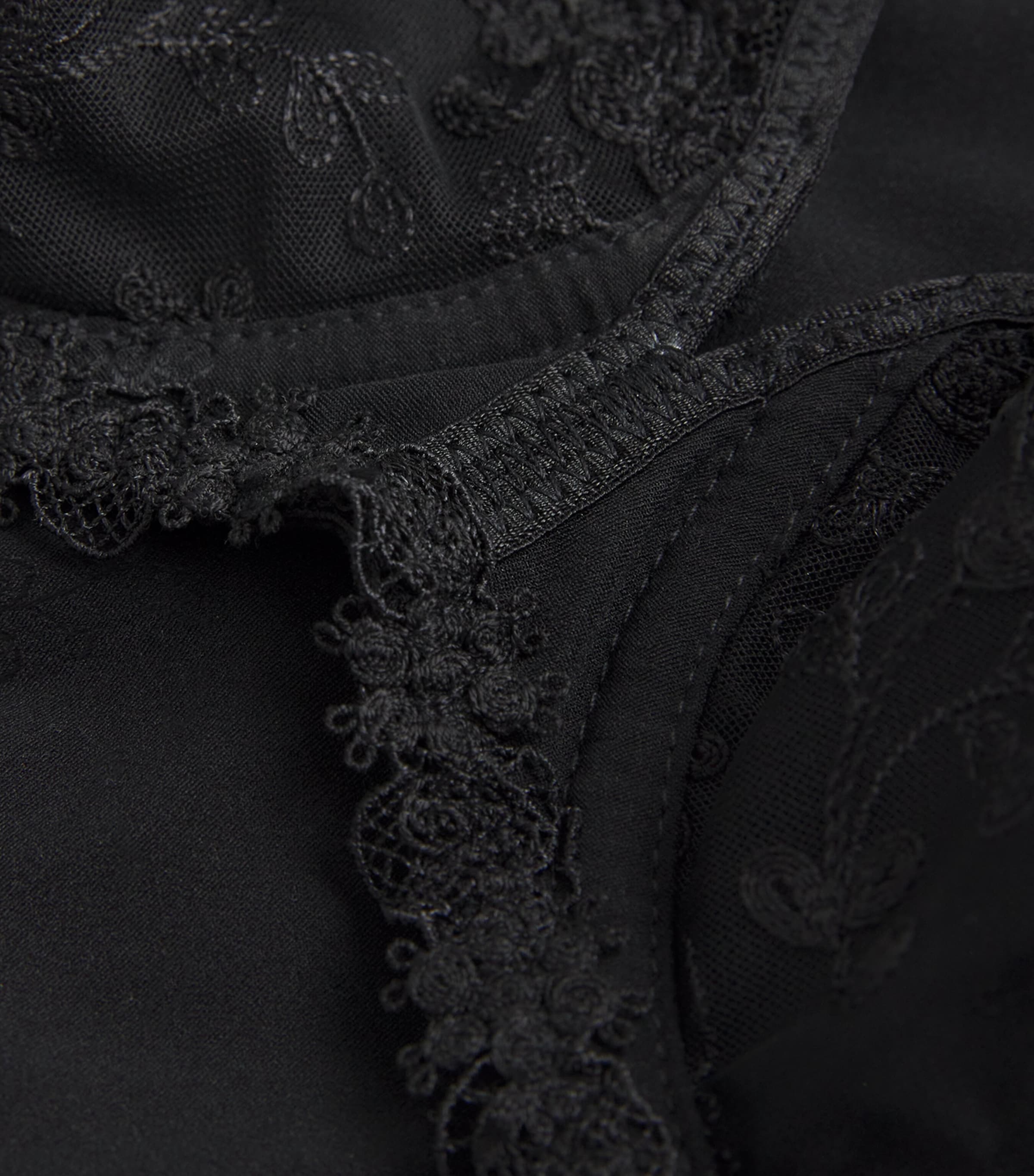 Embroidered Wish Plunge Bra 015 NOIR Image 4