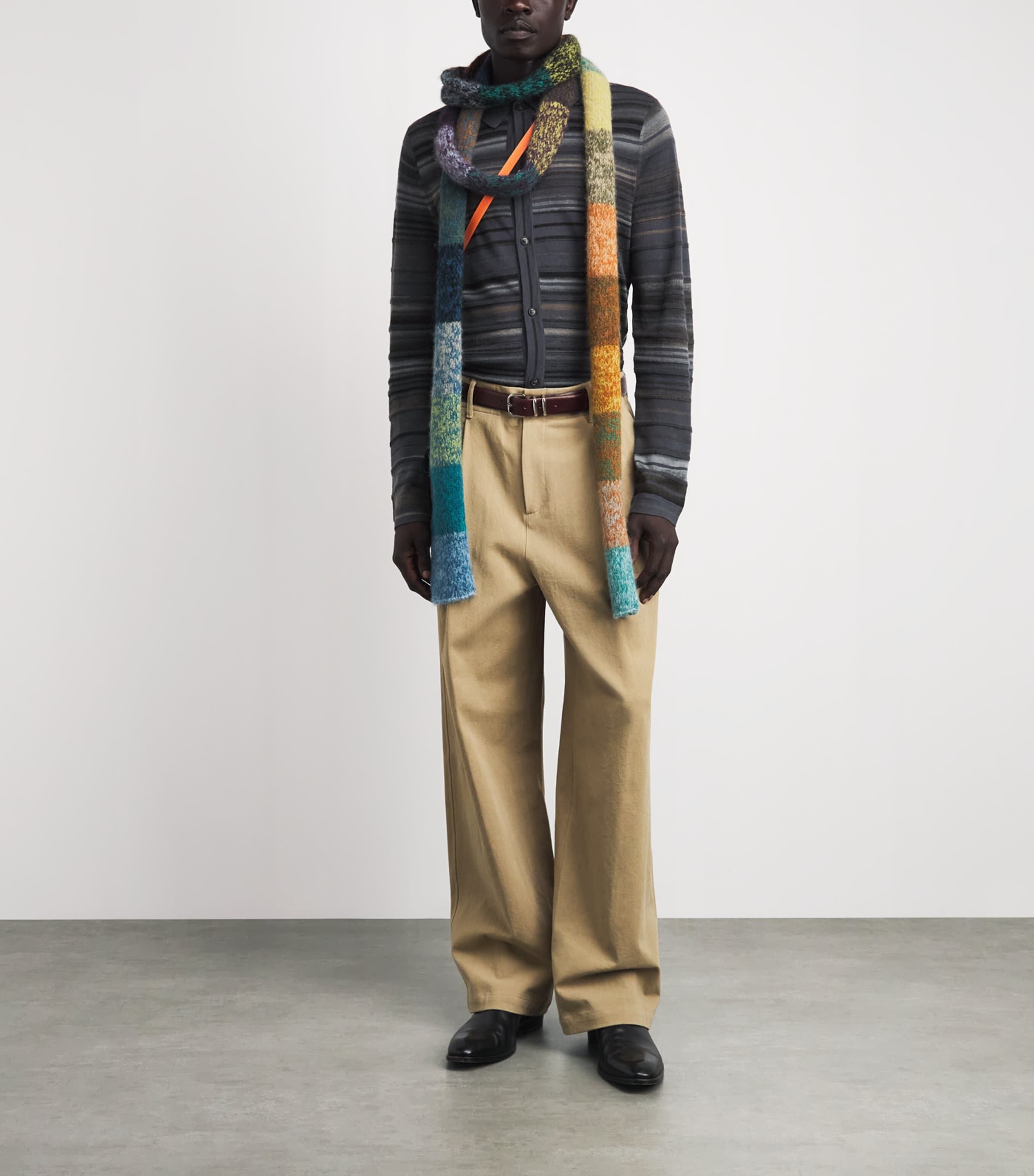 Paul Smith Mens Merino Stripe Polo Cardigan Image 2