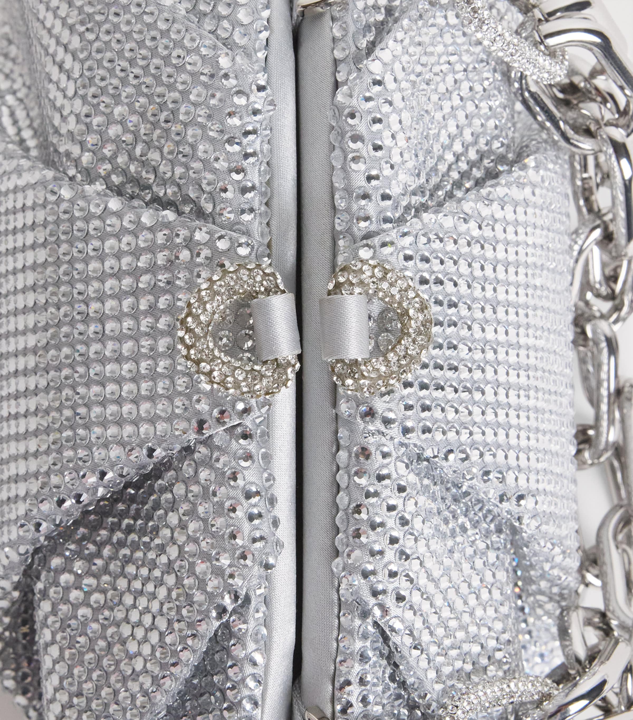 Judith Leiber Crystal Gemma Clutch Bag Silver Rhine Image 6