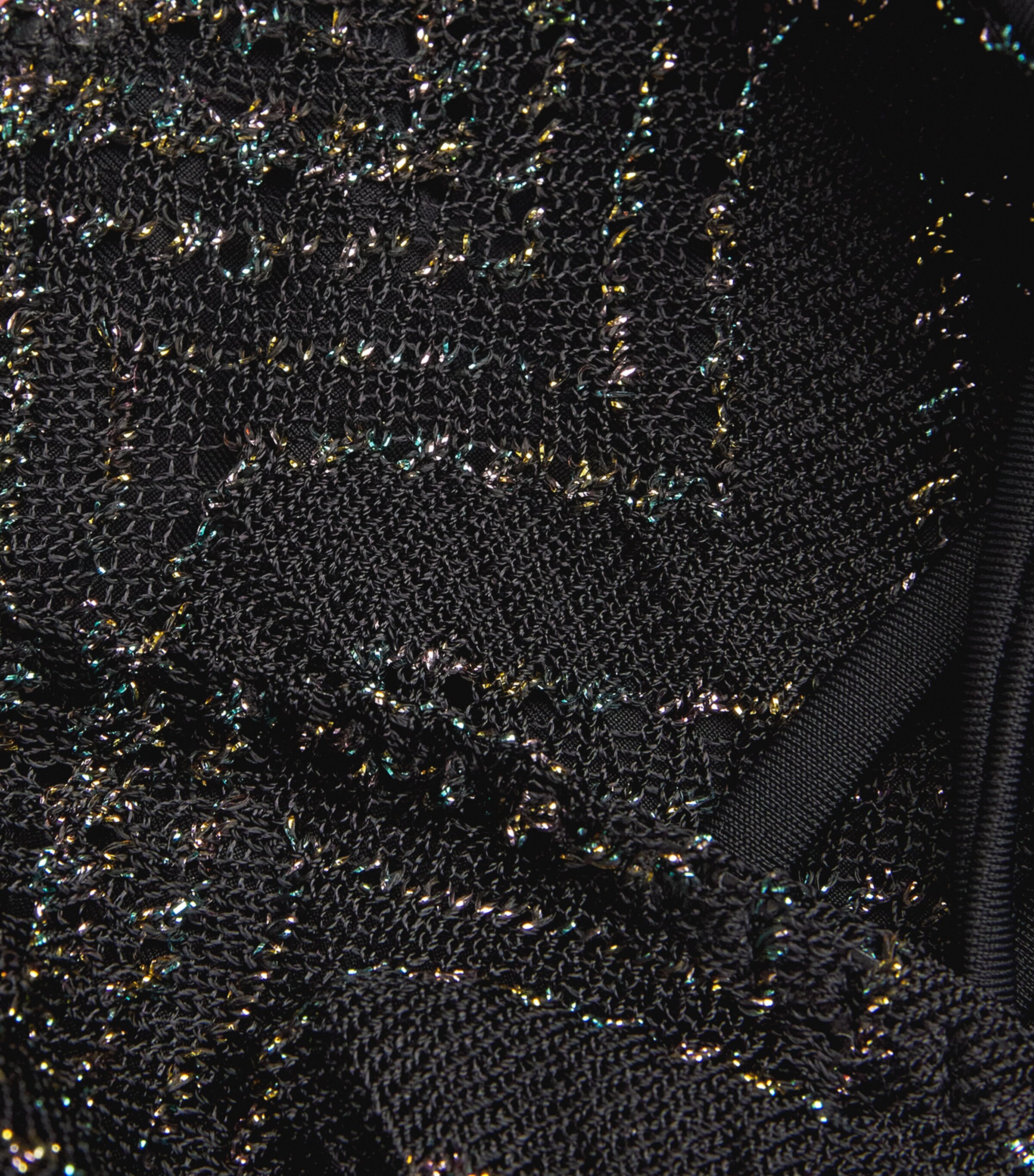 Zigzag Lame Tie-Side Bikini S91N1 BLACK MLTI LME Image 5