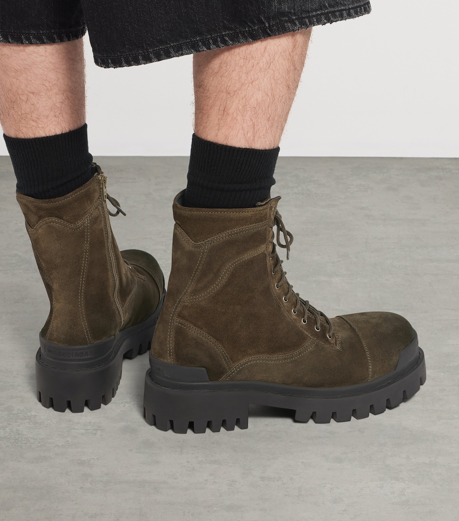 Balenciaga Suede Combat Strike Boots Image 6