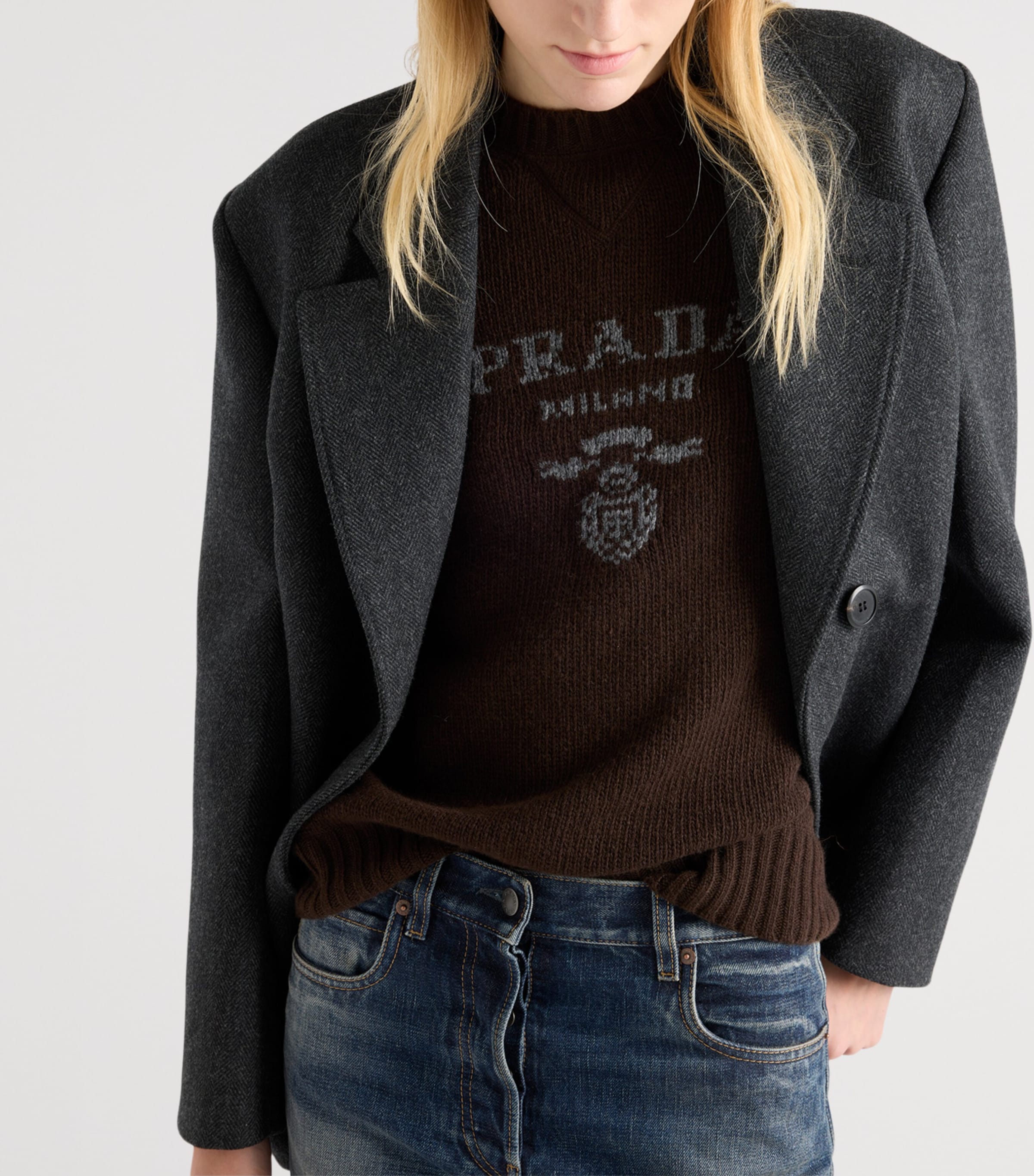 Wool-Cashmere Logo Sweater F0003 Image 3