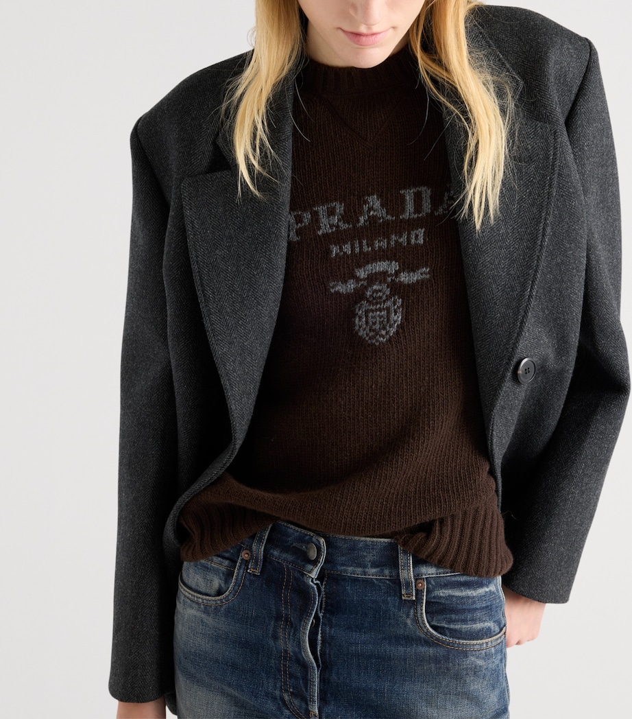 Wool-Cashmere Logo Sweater F0003 Image 3