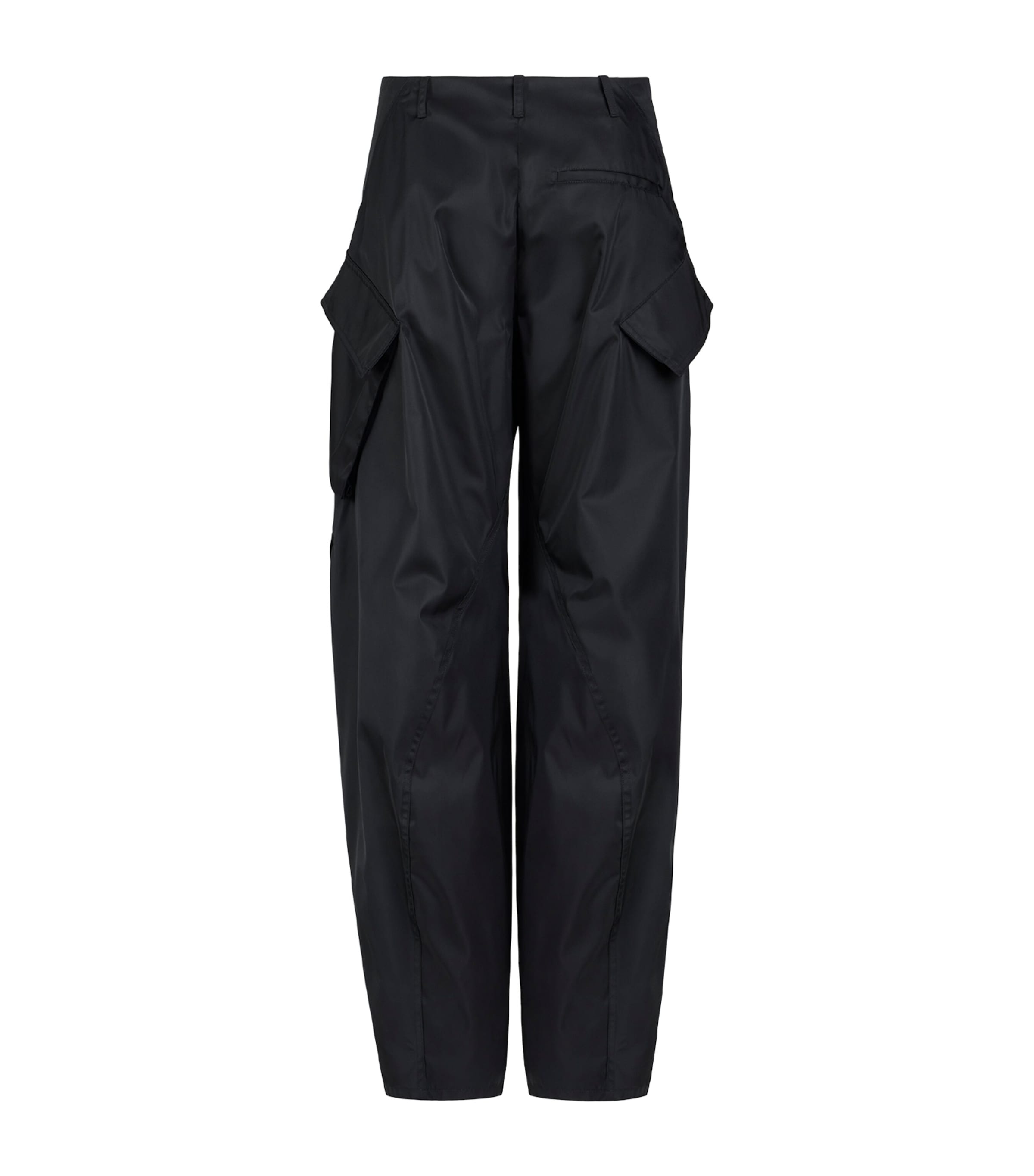 Alaïa Womens Taffeta Cargo Trousers Black Image 2
