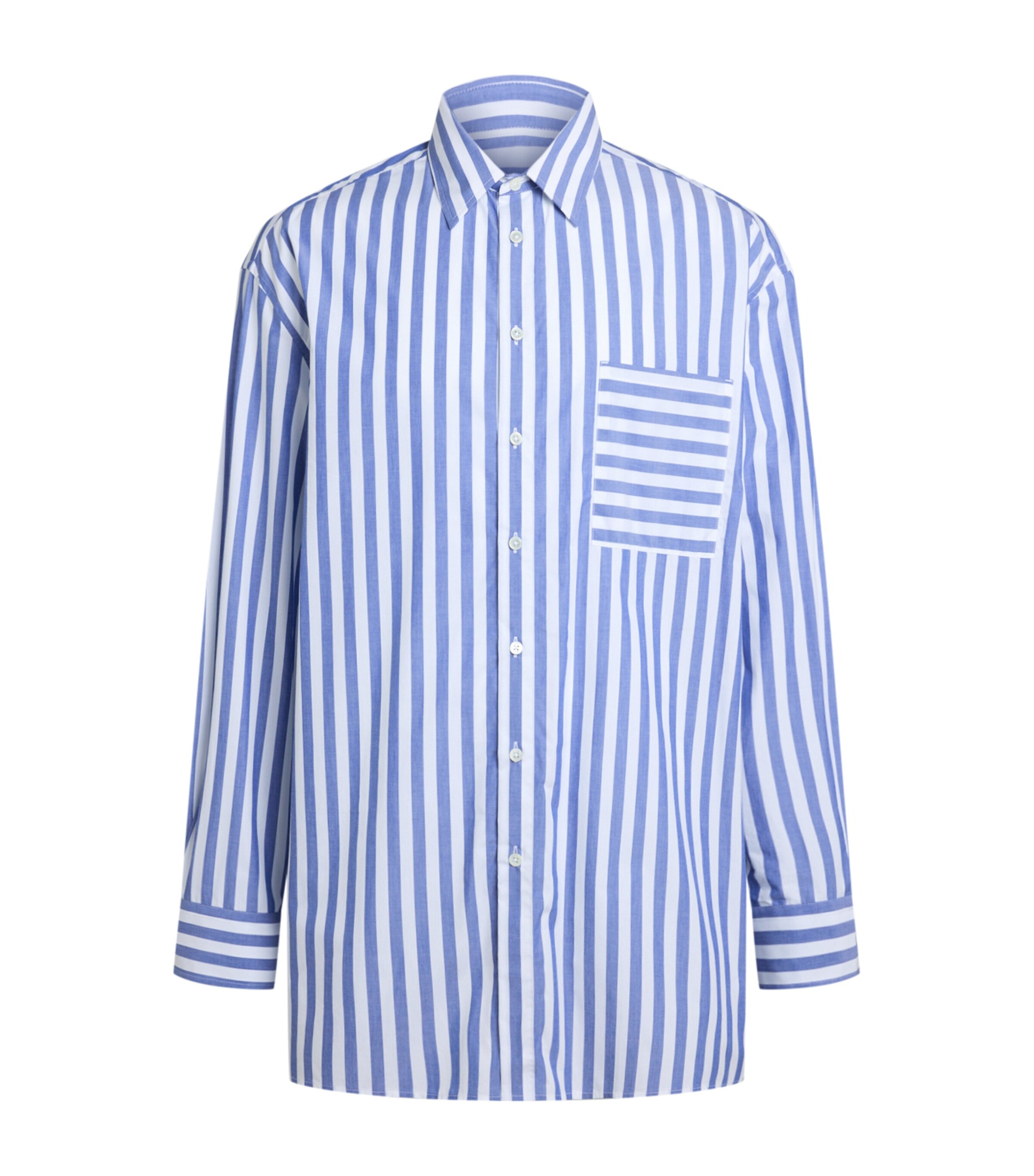 JW Anderson Cotton Oversized Stripe Shirt | Men Clothing | Shirts | Casual Shirts | Designers | JW Anderson