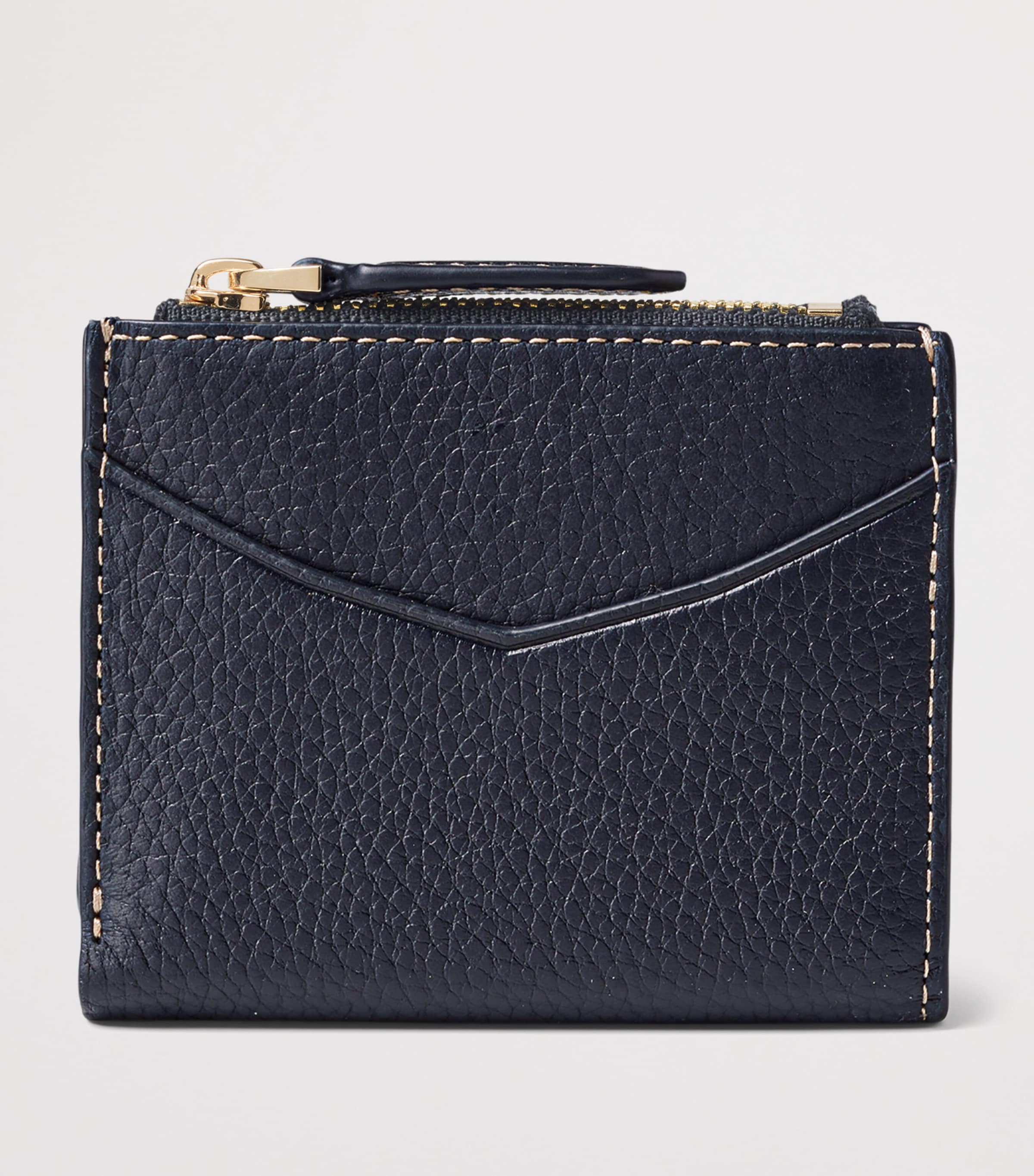 Aspinal Of London Leather Hudson Pocket Wallet Navy Image 2