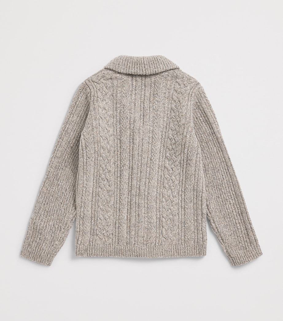 Tartine et Chocolat Wool Shawl-Collar Cardigan (5-12 Years) Image 2
