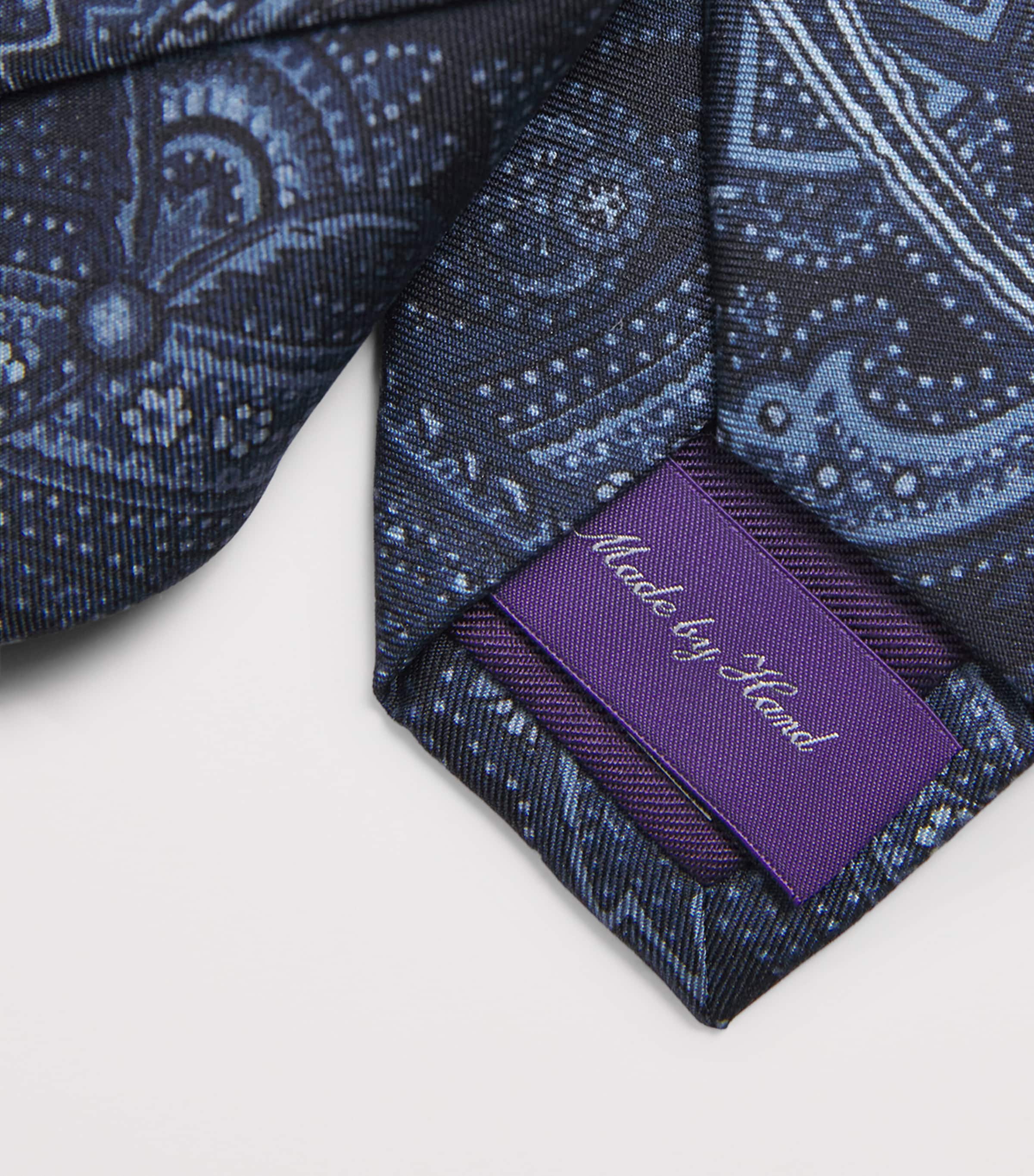 Ralph Lauren Purple Label Mulberry Paisley Silk Tie Navy Image 3