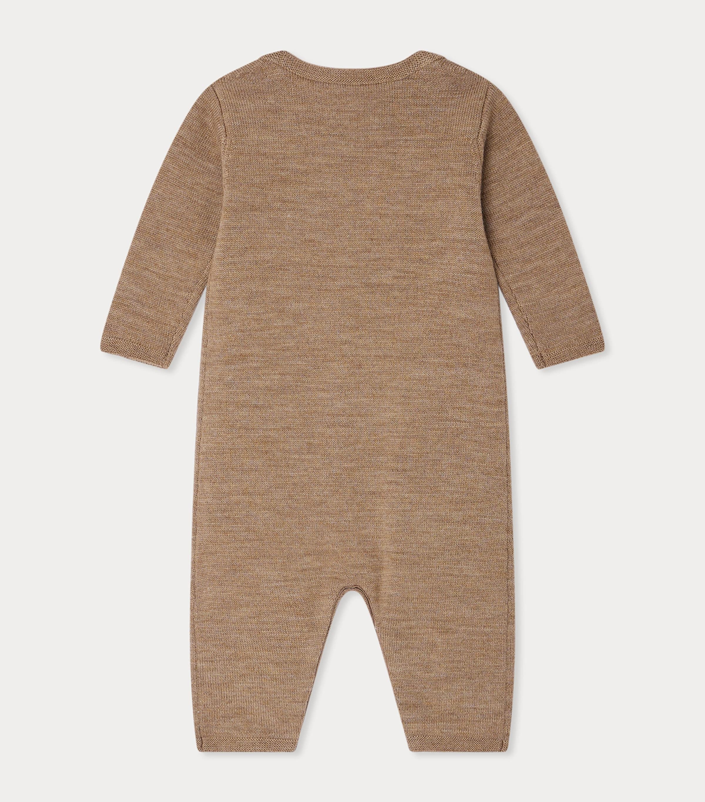 Wool Playsuit (1-18 Months) UPB NOISETTE Image 2