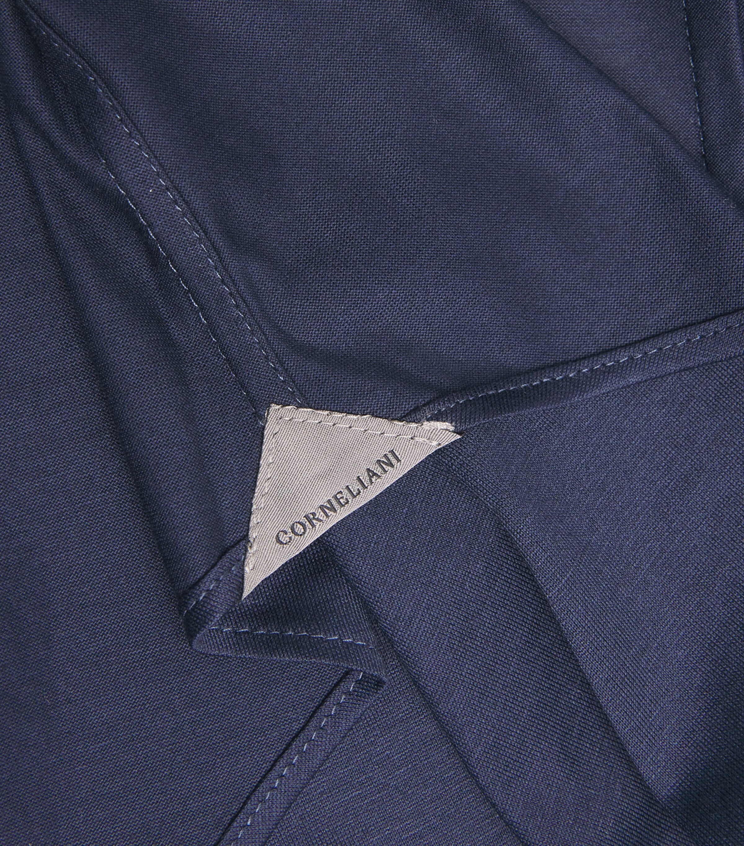 Corneliani Mens Cotton Jersey Shirt Navy Blue Image 5