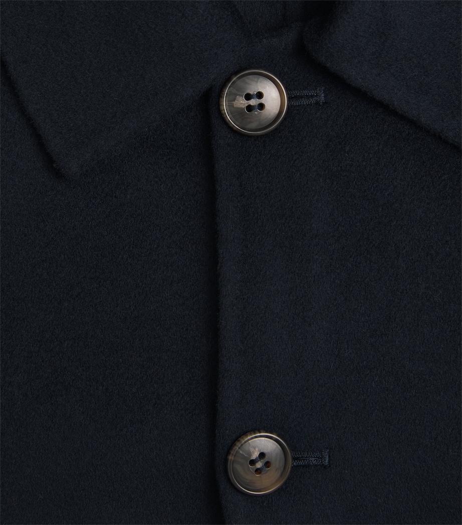 COMMAS Mens Wool-Cashmere Embroidered Jacket Midnight Navy Image 6