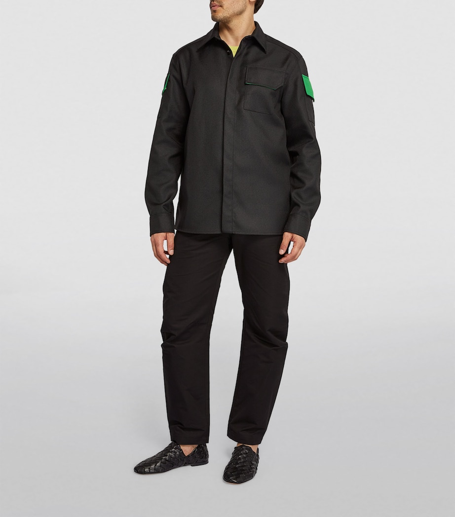 Leather Intrecciato Slippers NERO/NERO Image 6