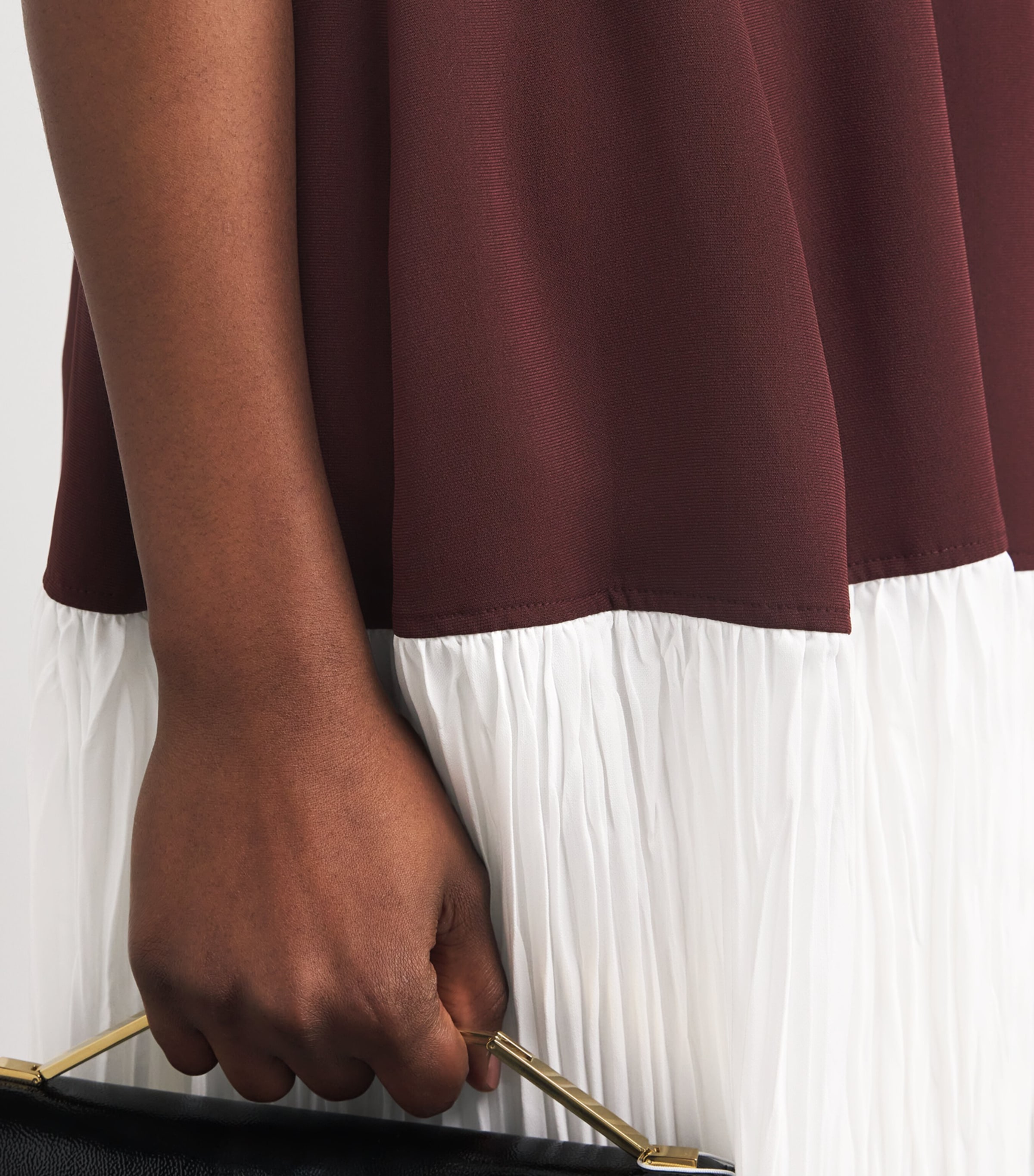 Pleated Raleigh Midi Dress MAHOGANY MULTI Image 6