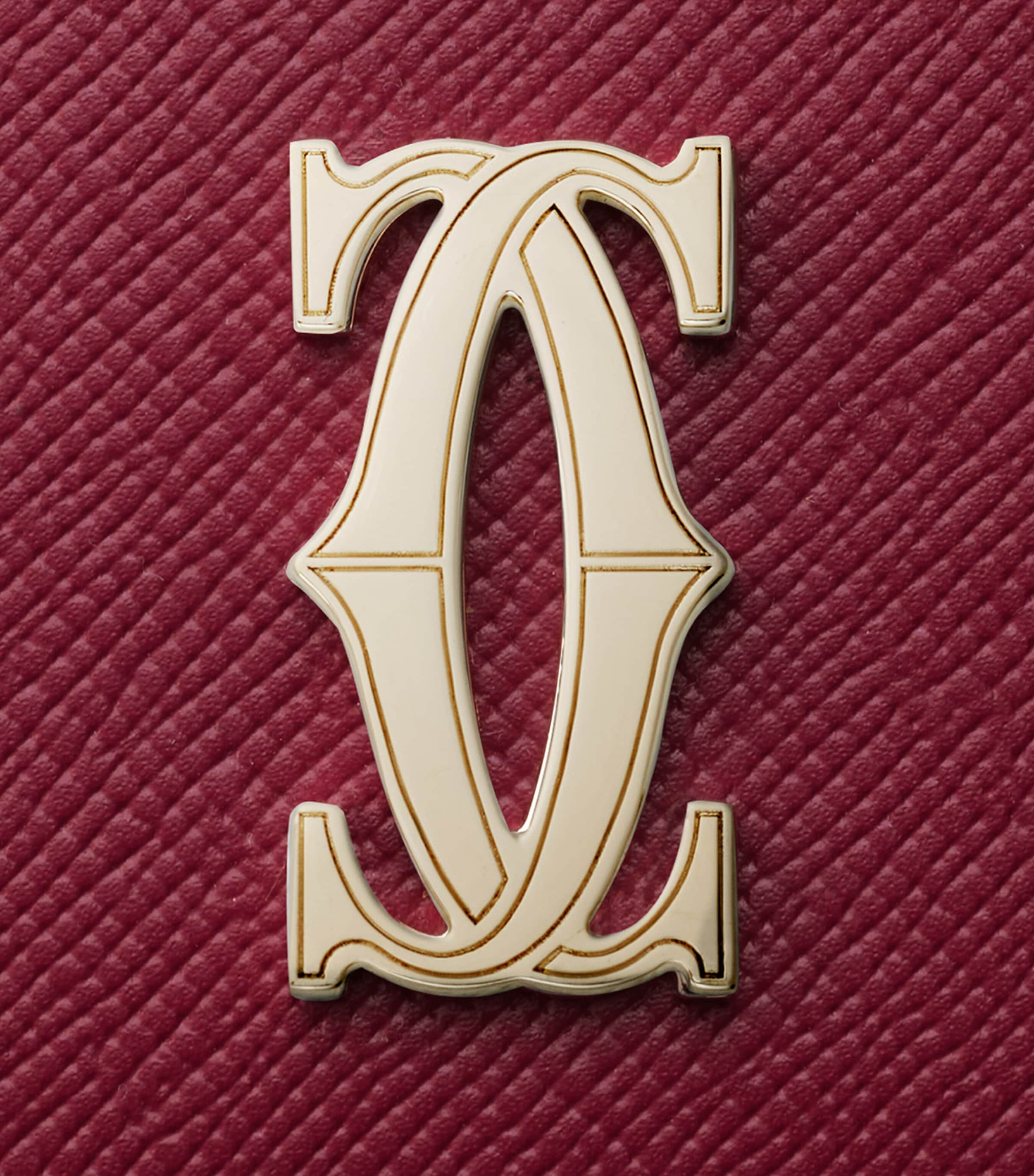 Leather C de Cartier Card Holder RED Image 4