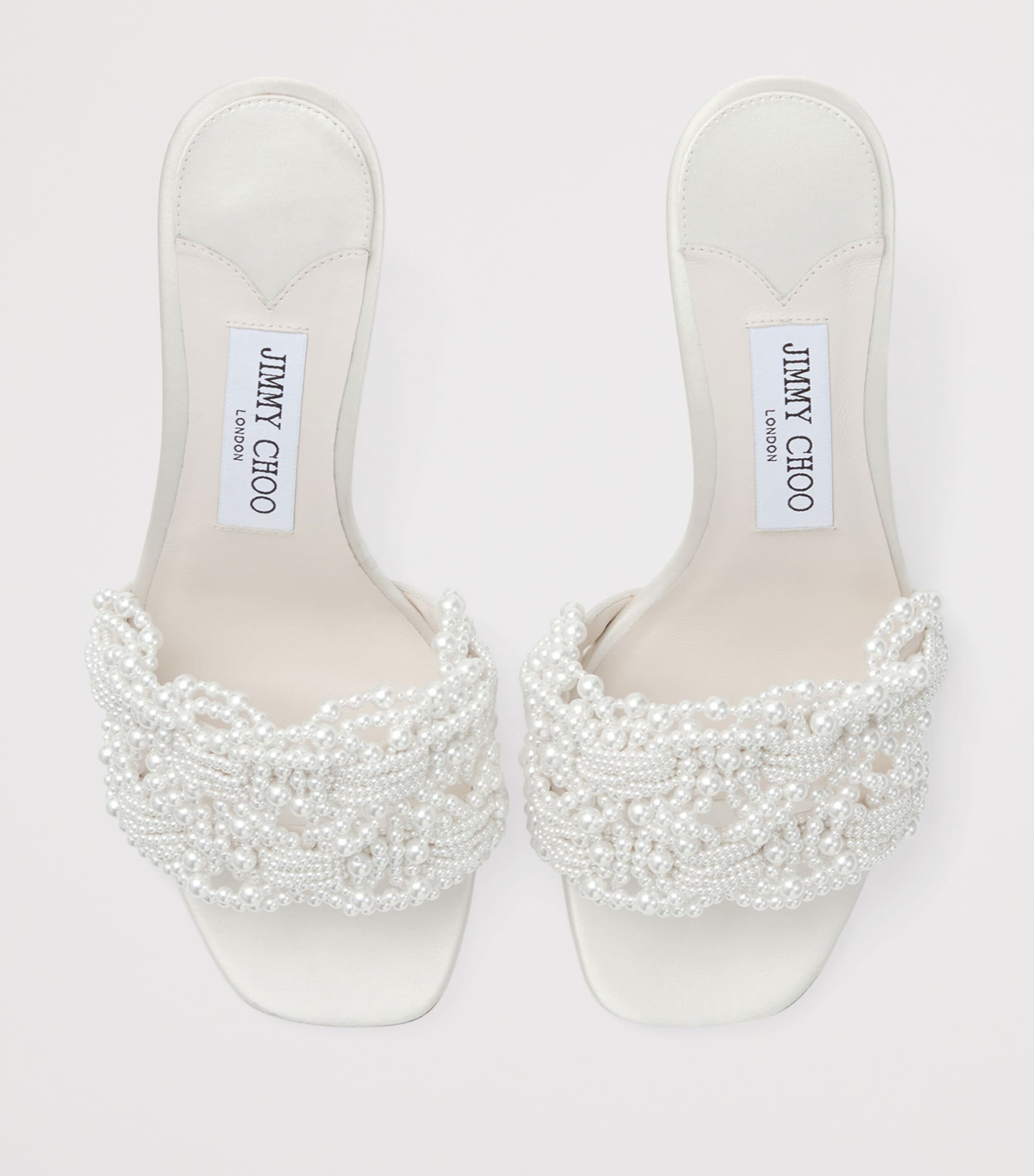 Cary 70 Satin Mules IVORY/WHITE Image 3