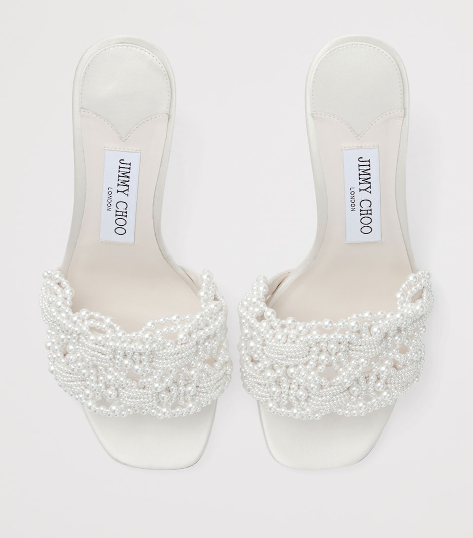 Cary 70 Satin Mules IVORY/WHITE Image 3