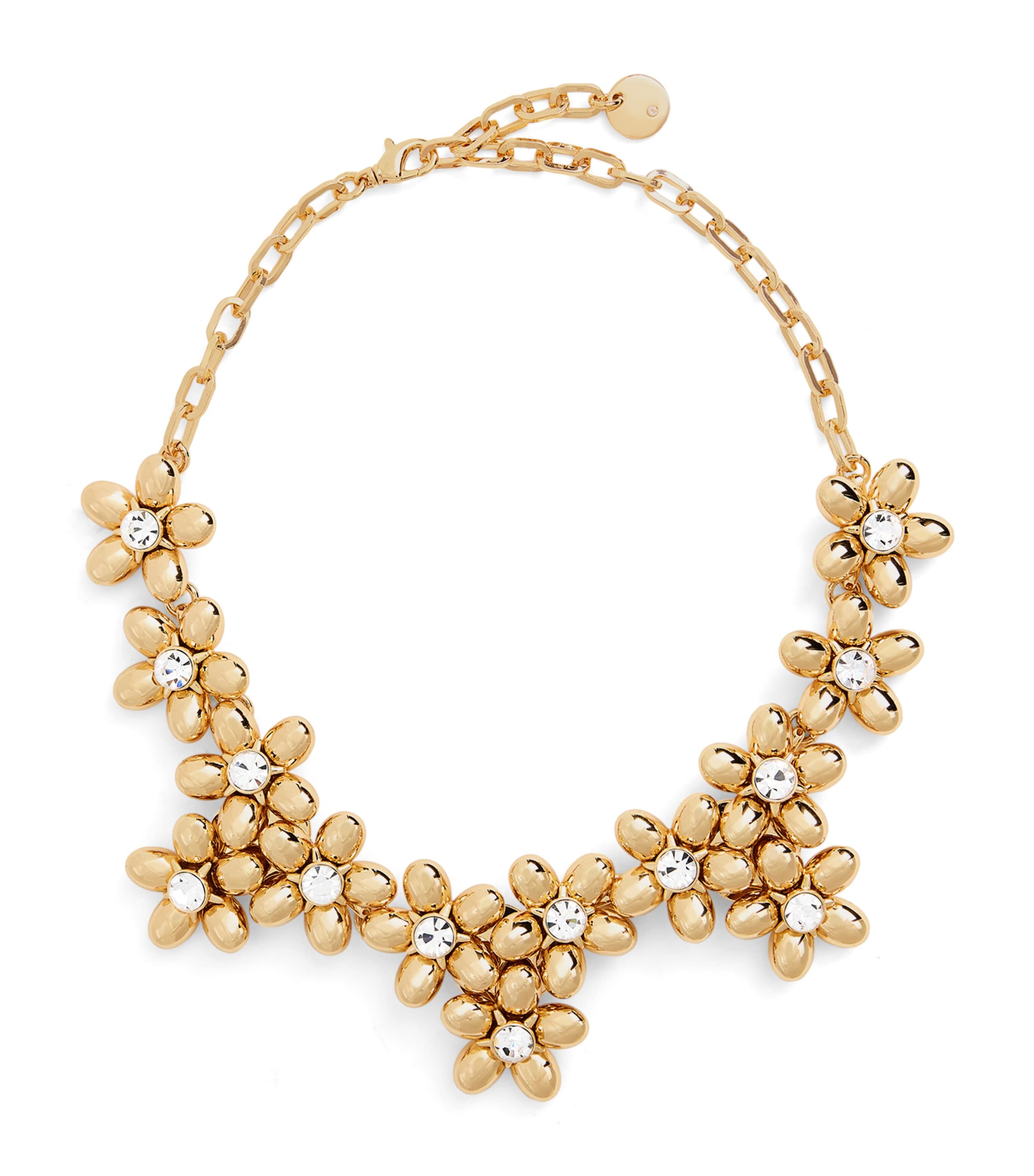 Carolina Herrera Flower Cluster Necklace In Brown