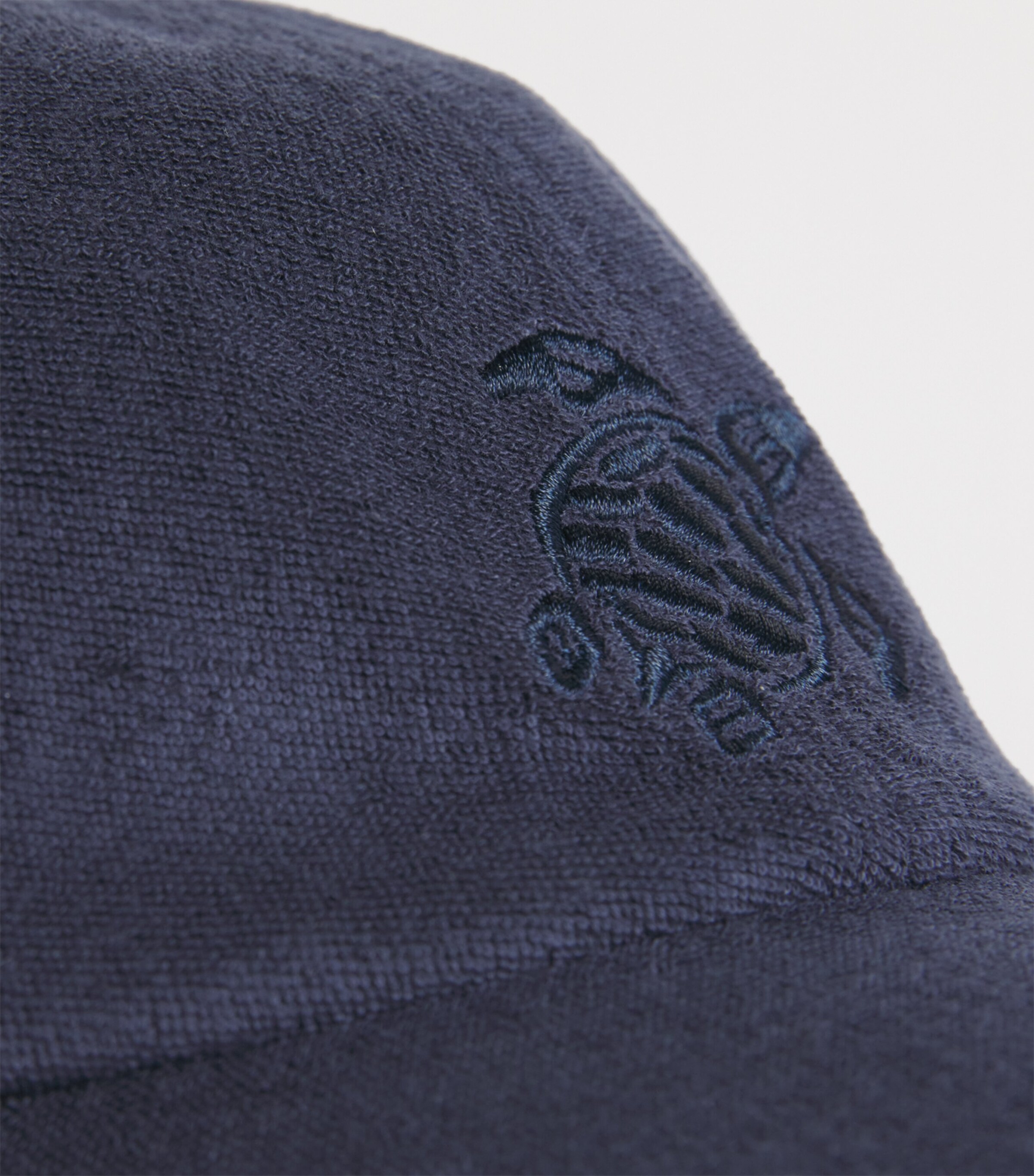 Terry Embroidered Logo Baseball Cap 390-NAVY Image 4