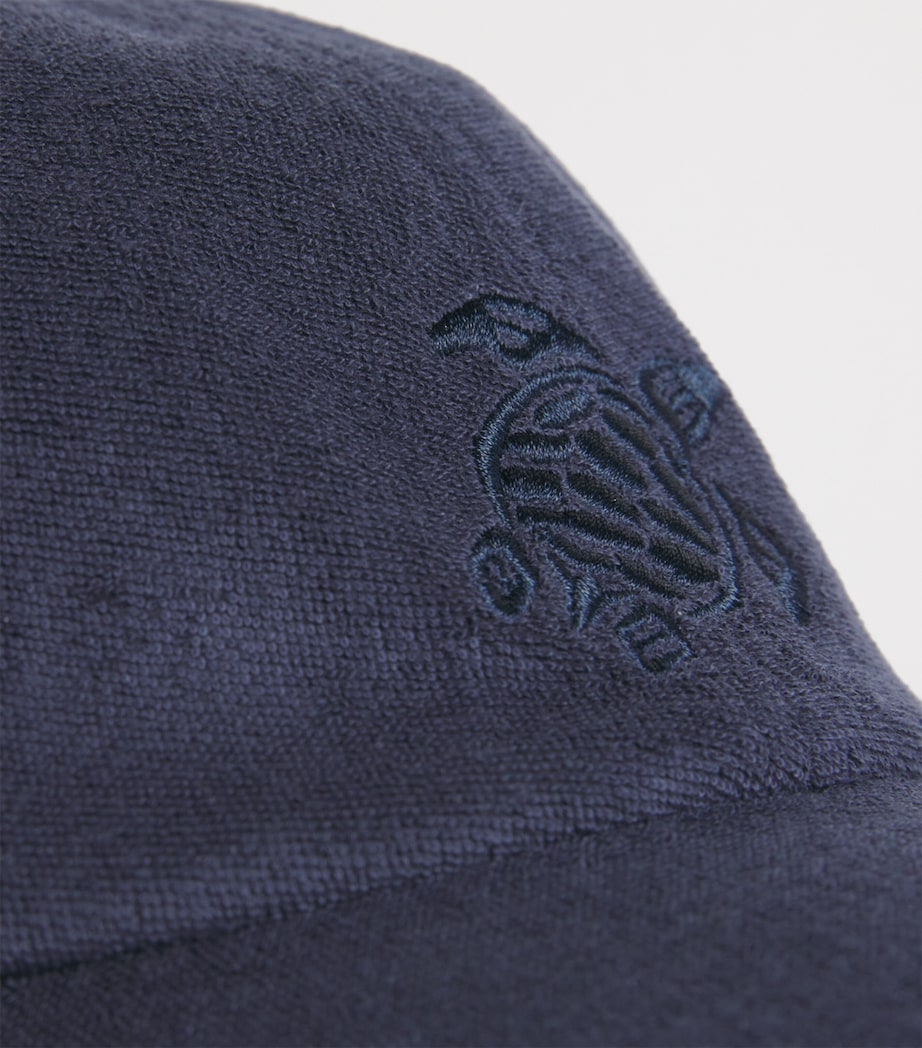 Terry Embroidered Logo Baseball Cap 390-NAVY Image 4