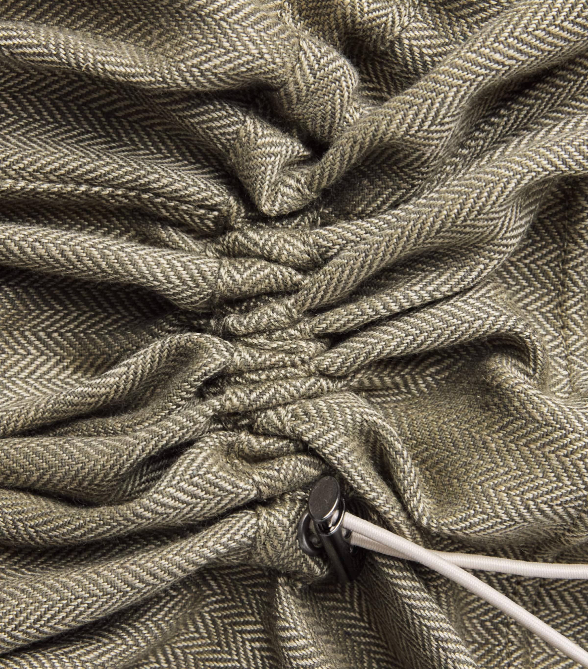 Purdey Mens Cotton-Blend Herringbone Overshirt Sage Image 6