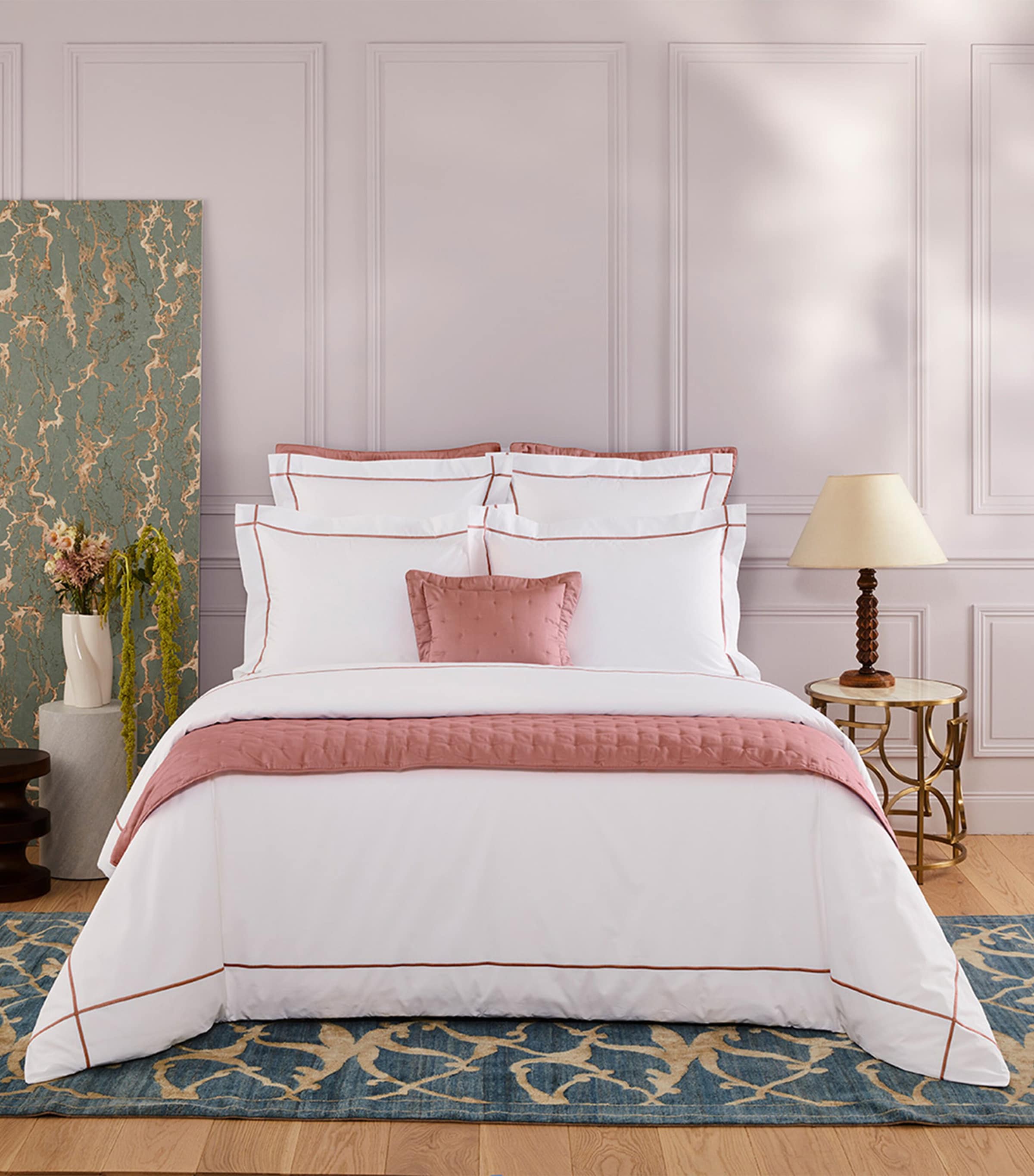 Yves Delorme Athena Santal Double Flat Sheet (240cm x 295cm) Santal Image 1