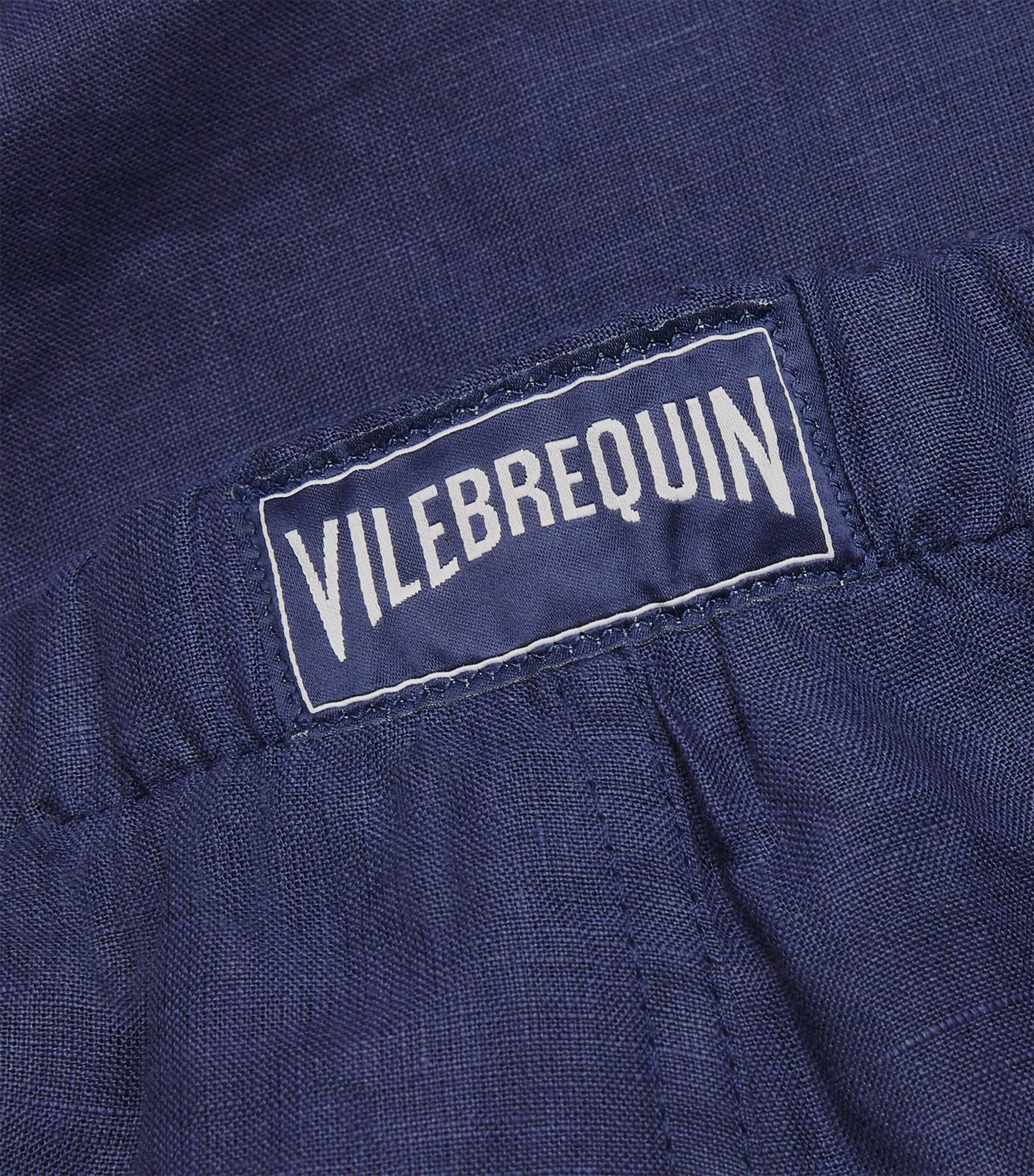 Linen Maurice Swim Shorts 390-NAVY Image 5