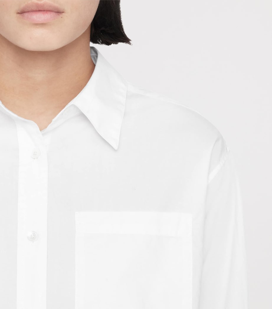 AllSaints Womens Organic Cotton Oversized Kaia Shirt White Image 4