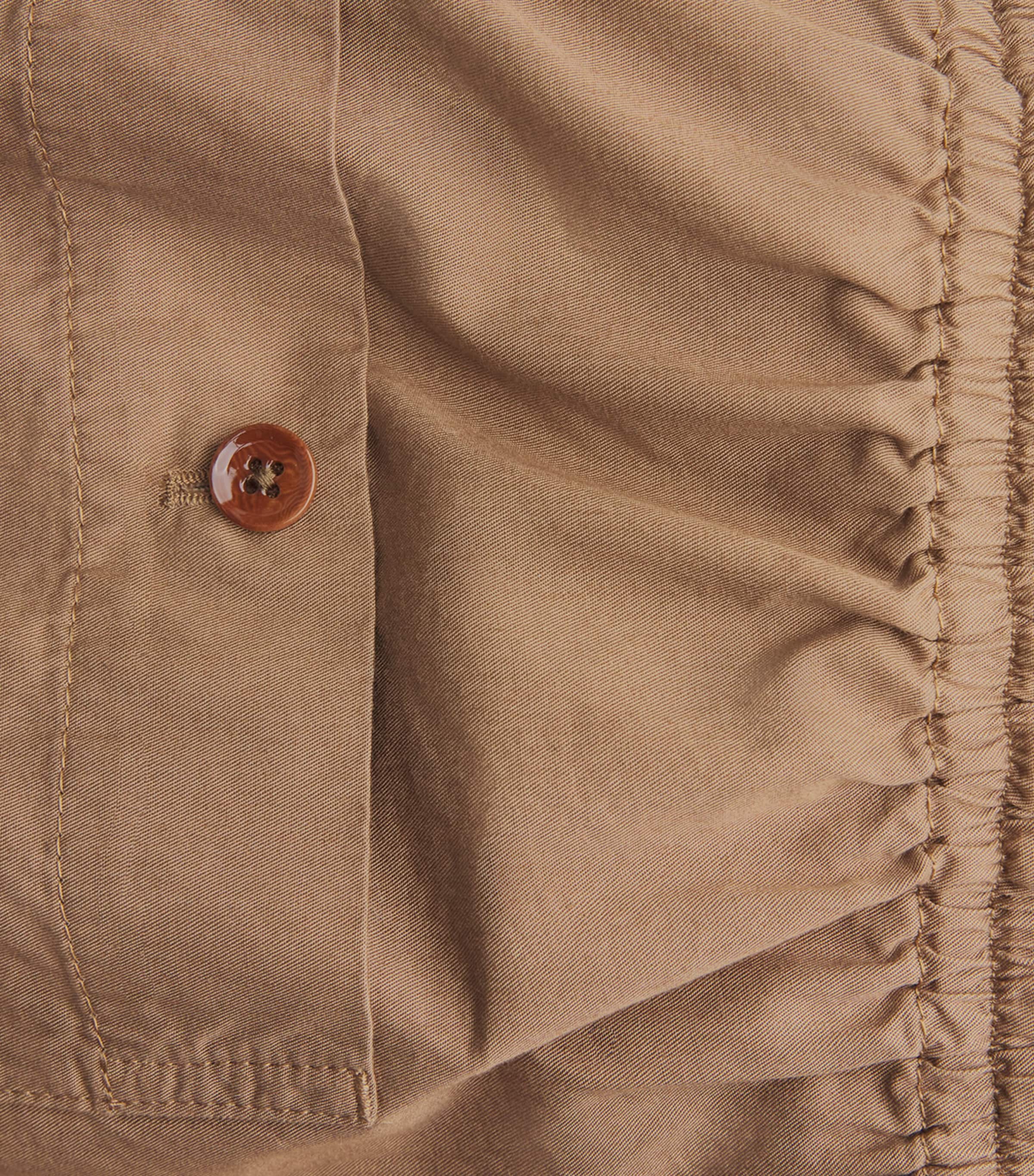 Lemaire Mens Cotton Twill Wide-Leg Trousers Cappuccino/ Image 6