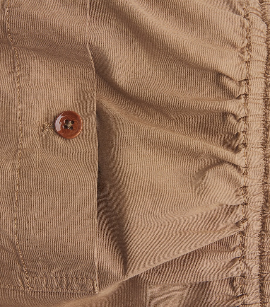 Lemaire Mens Cotton Twill Wide-Leg Trousers Cappuccino/ Image 6