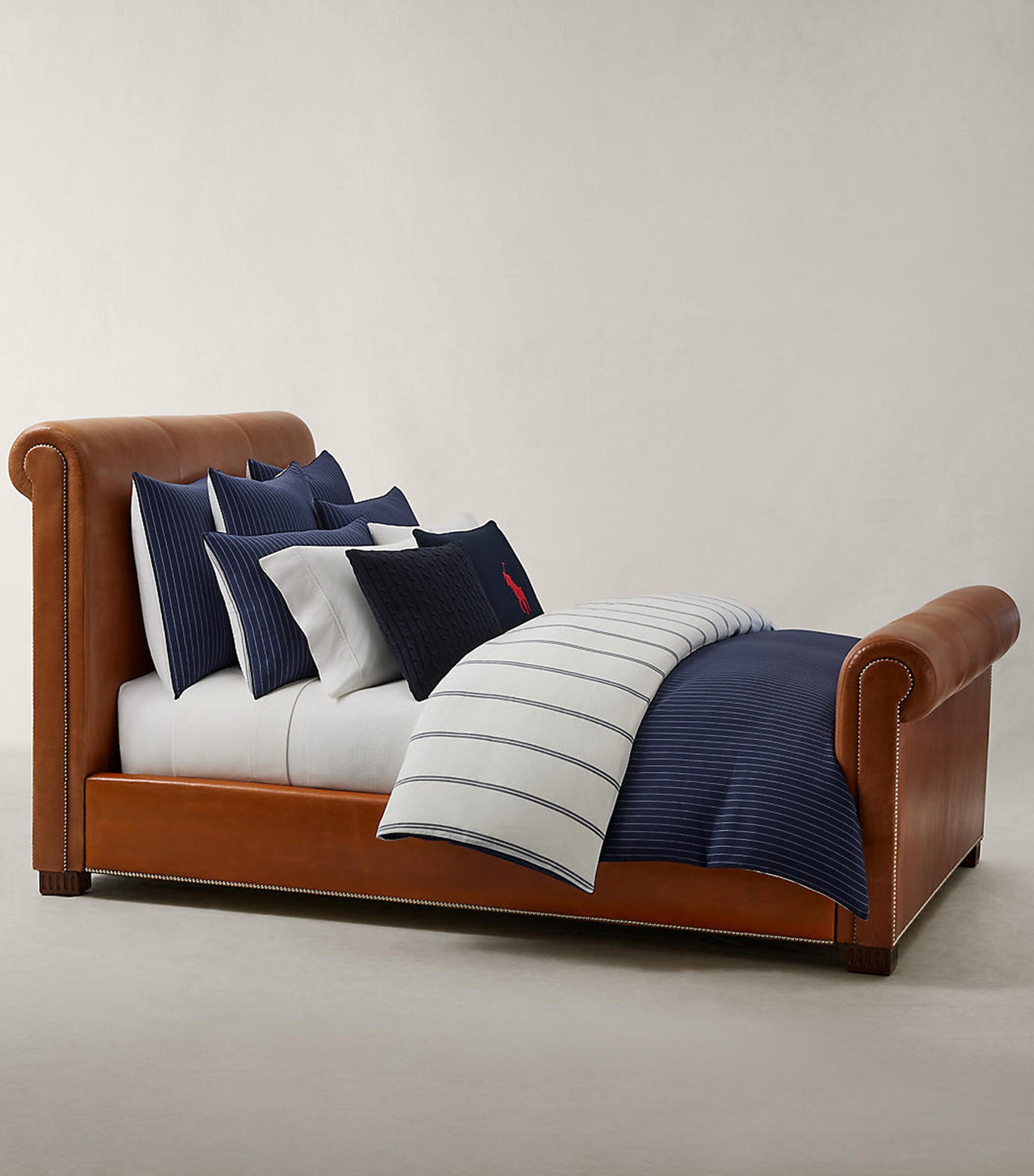 Ralph Lauren Home Cotton Kerrigan Double Duvet Cover (200cm x 200cm) Navy Image 2