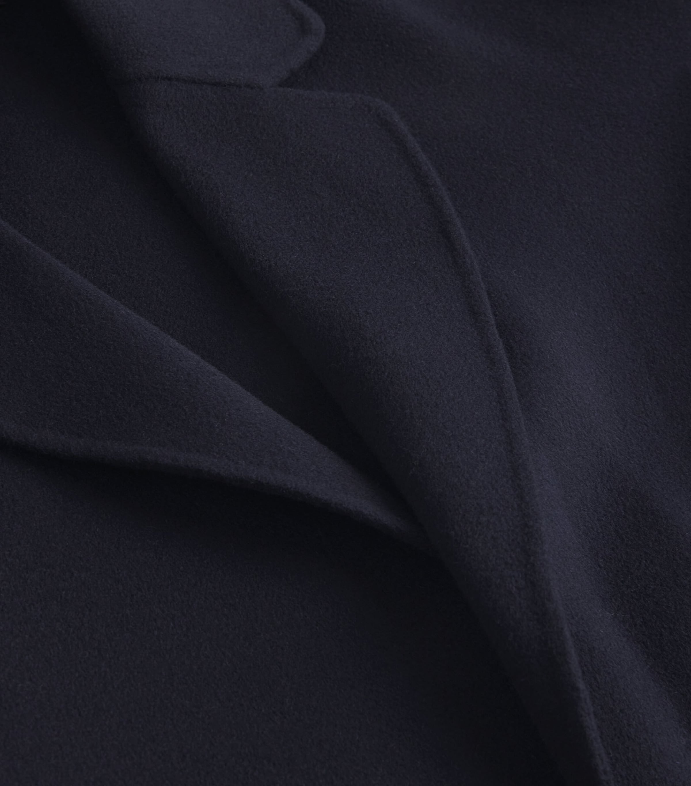 Virgin Wool Short Wrap Coat MIDNIGHTBLUE Image 5