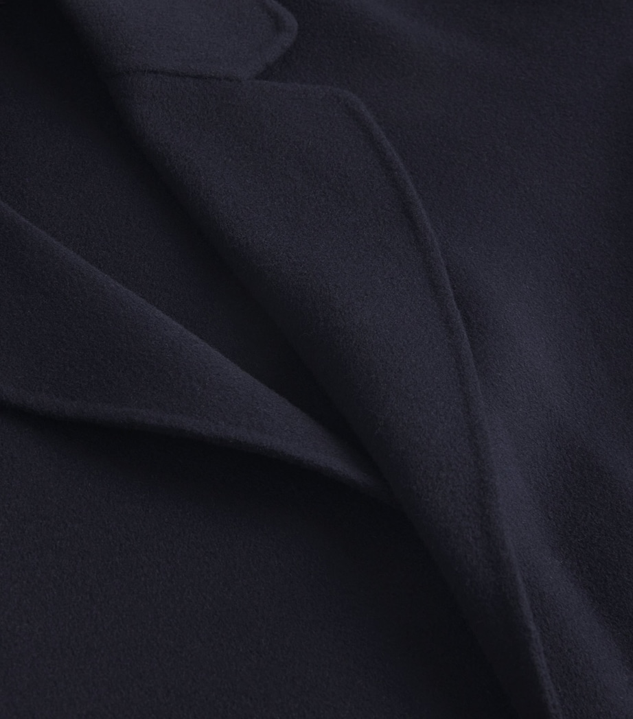 Virgin Wool Short Wrap Coat MIDNIGHTBLUE Image 5