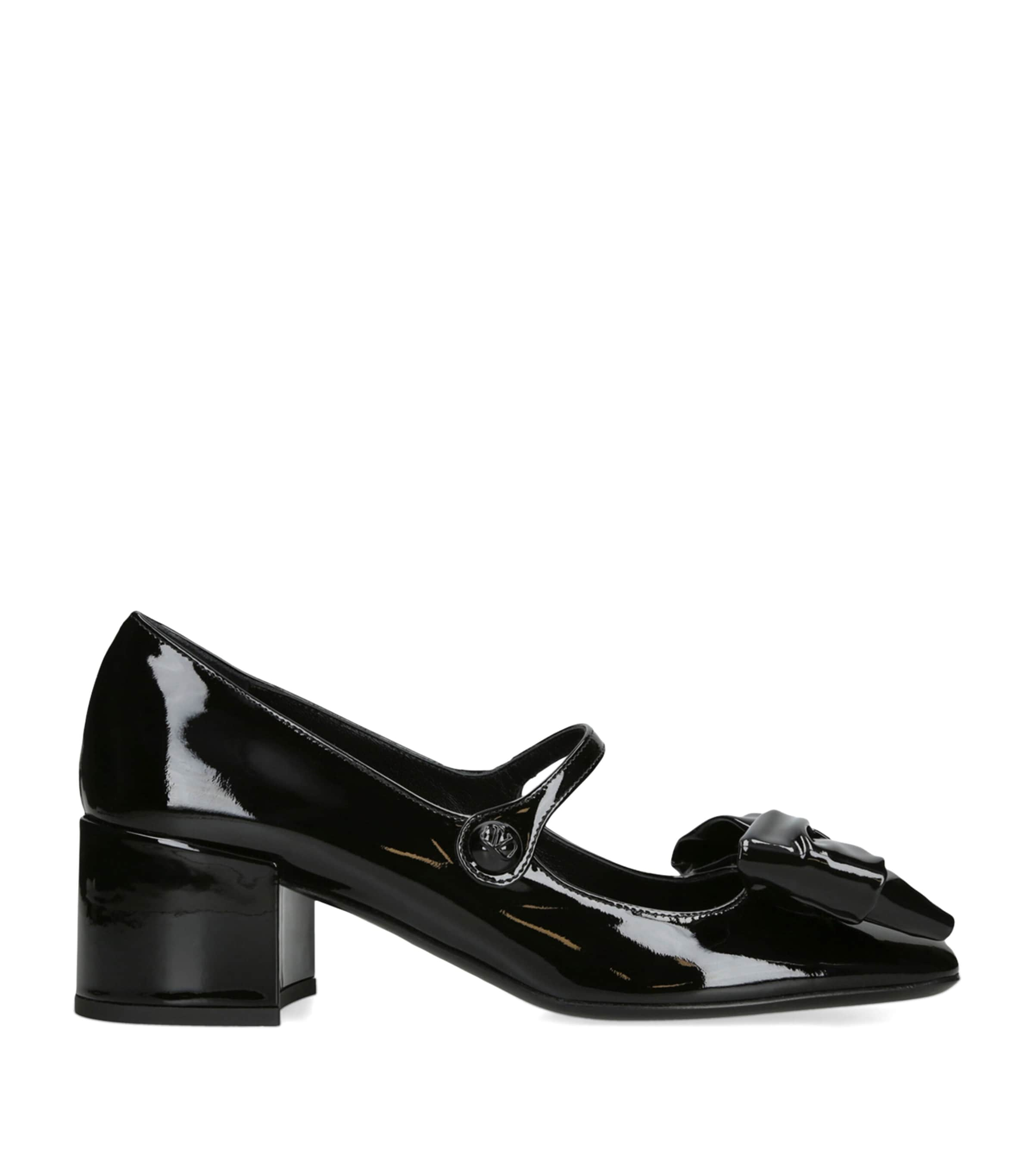 Valentino Garavani Leather Vlogo Mary Jane Pumps 50 In Black