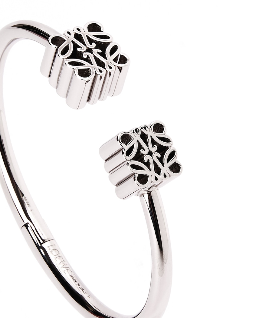 Sterling Silver Anagram Cuff Bangle RHODIUM Image 3