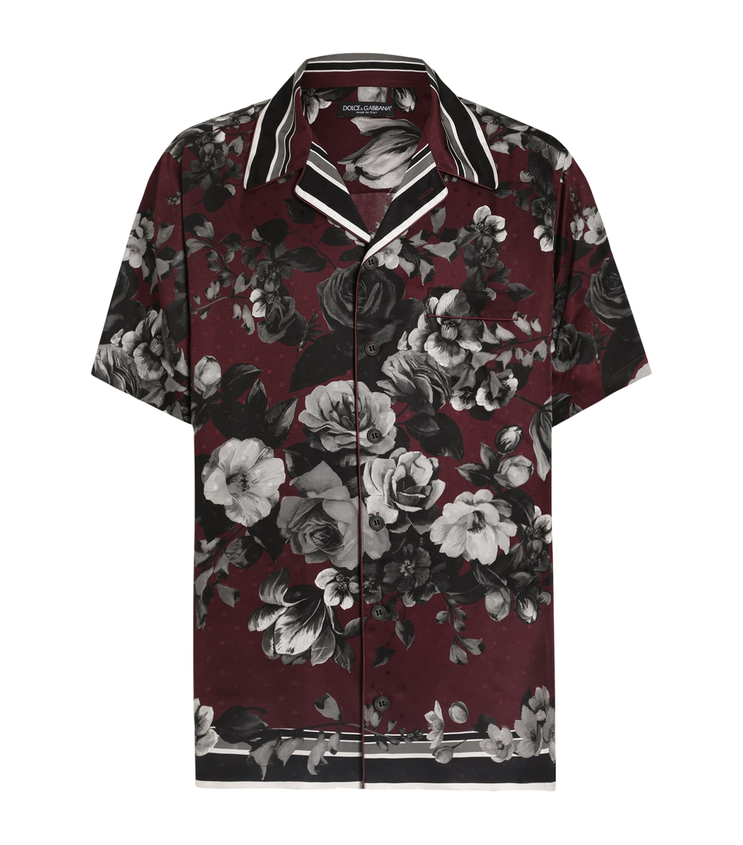 Dolce&Gabbana Mens Silk Floral Shirt Rama Image 1