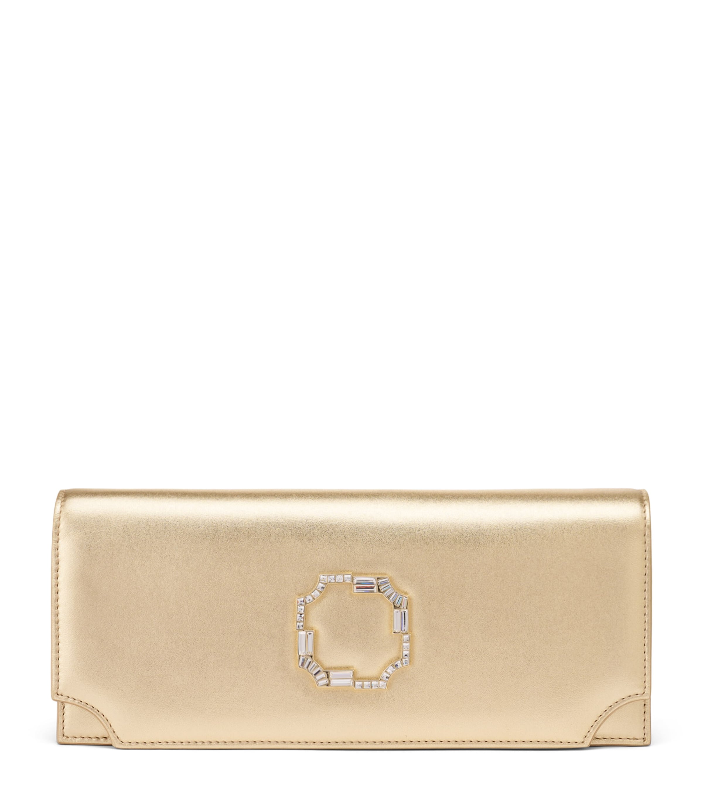 Malone Souliers Metallic Leather Vivien Clutch Bag Antique Gold Image 1