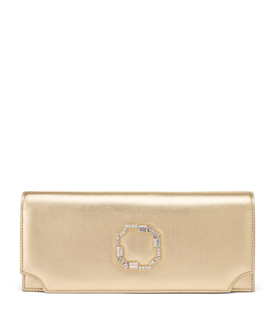 Malone Souliers Metallic Leather Vivien Clutch Bag Antique Gold Image 1