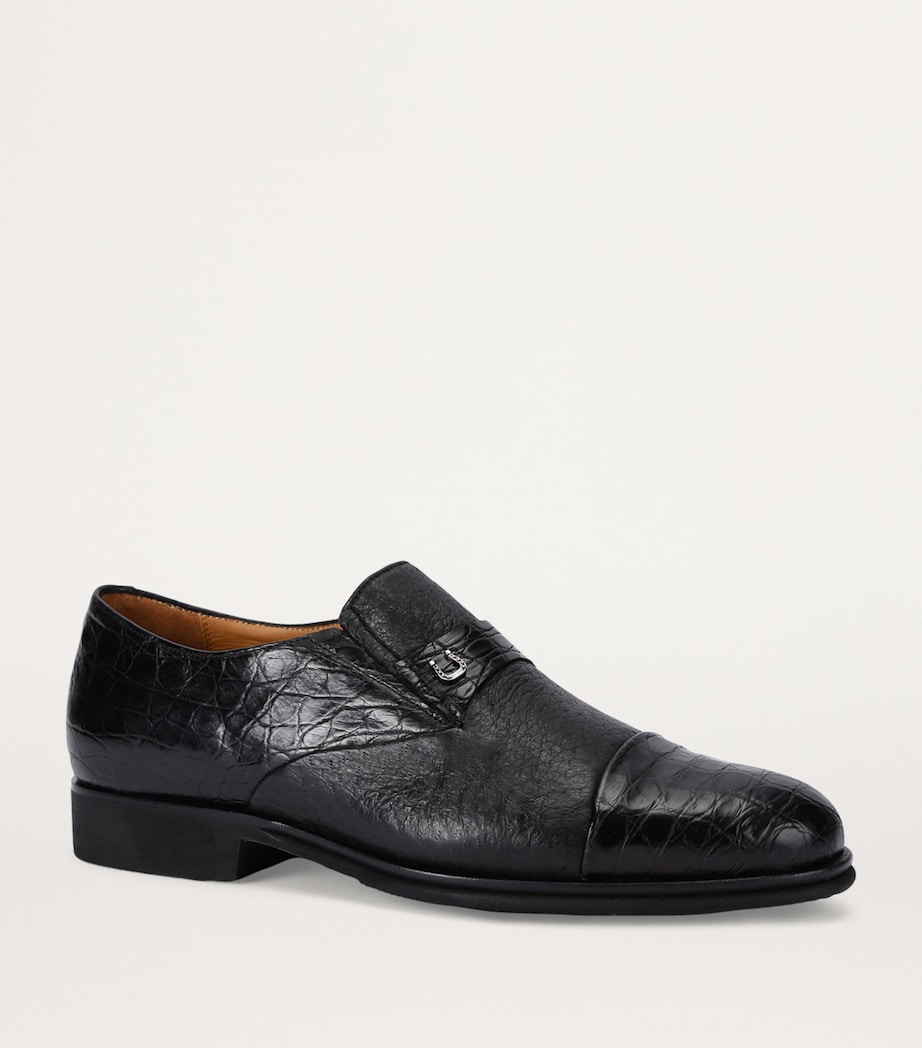 Brotini Leather Slip-On Loafers Black Image 3