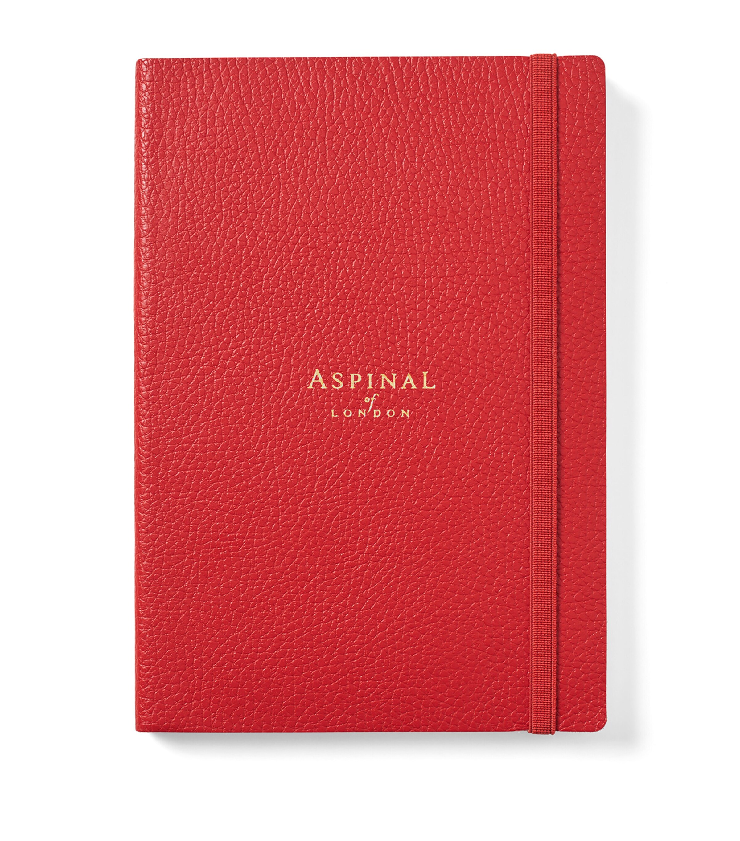 Grained Leather Bound A5 Notebook RED Image 2